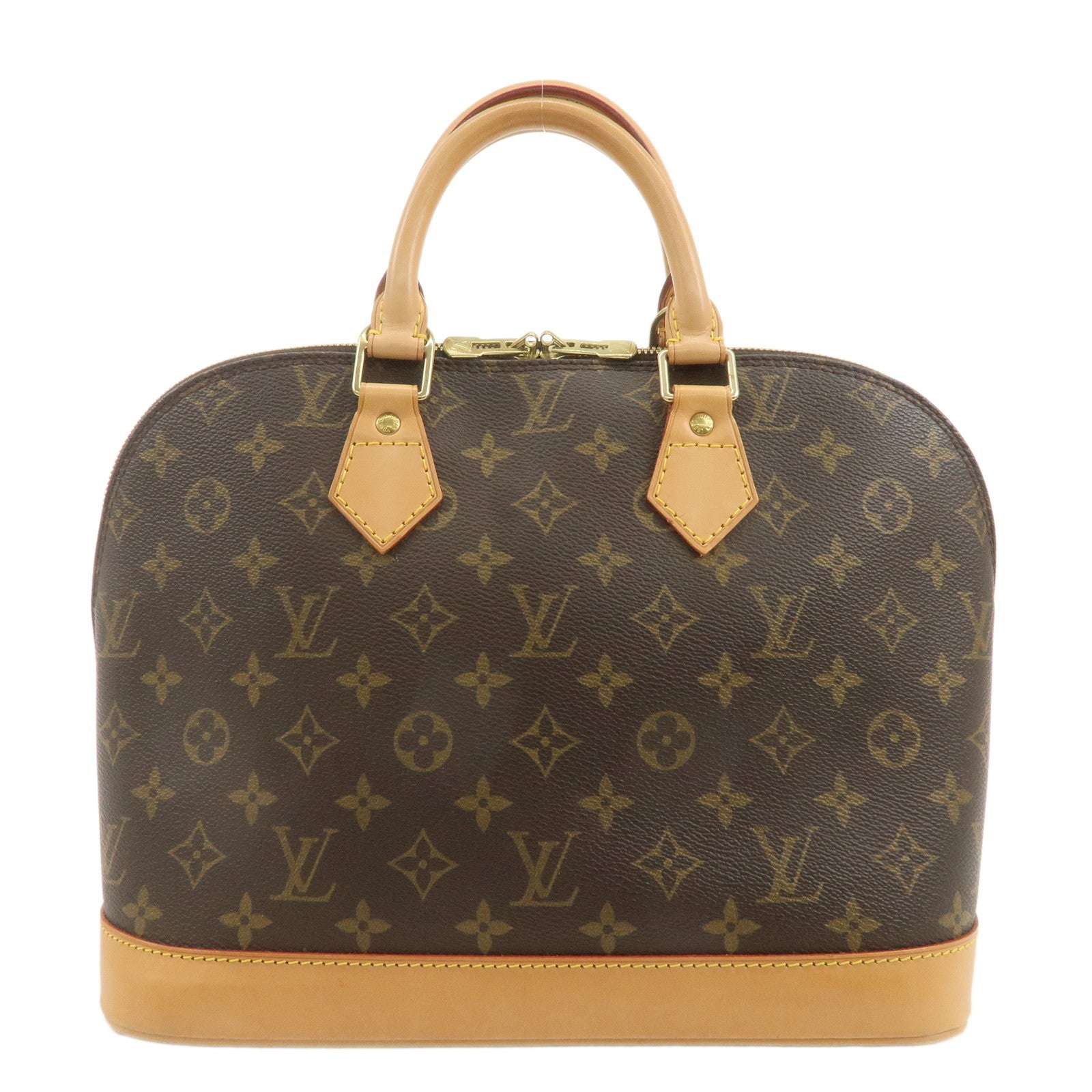 Louis Vuitton Monogram Alma Hand Bag Brown Brown M51130