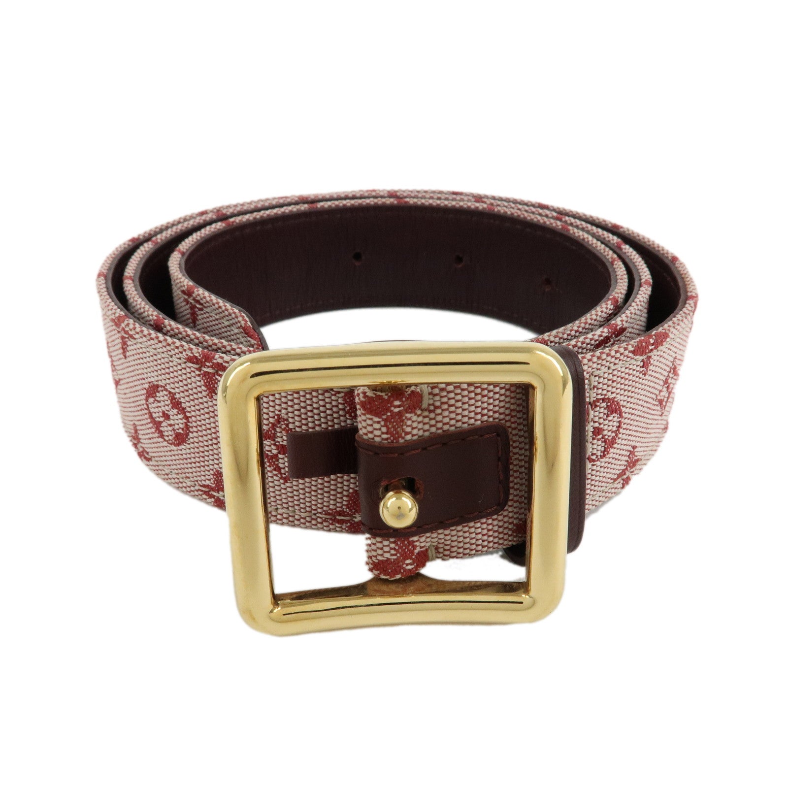 Louis-Vuitton-Monogram-Mini-Saint-Tulle-85/34-Cerise-Belt-M6822Y