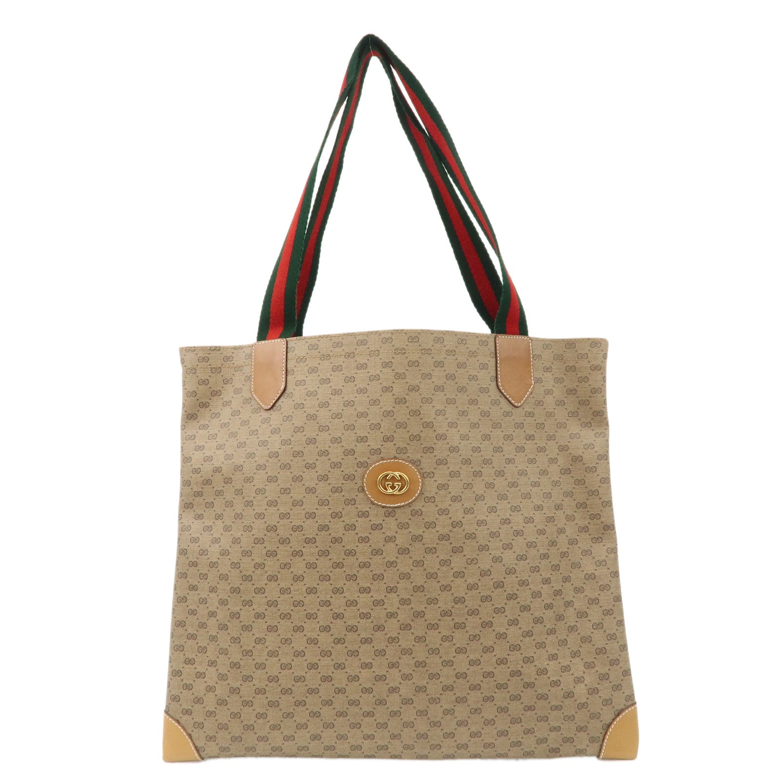 GUCCI-Micro-GG-Sherry-PVC-Leather-Tote-Bag-Beige-002.63.0048