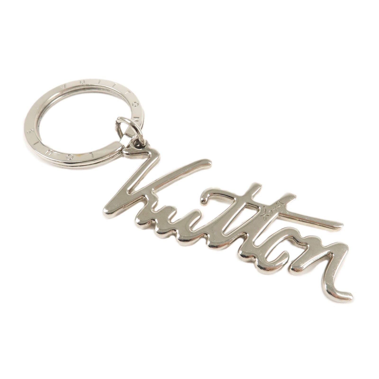 Louis-Vuitton-Porte-Cles-LV-Autograph-Key-Chain-Silver-M68829