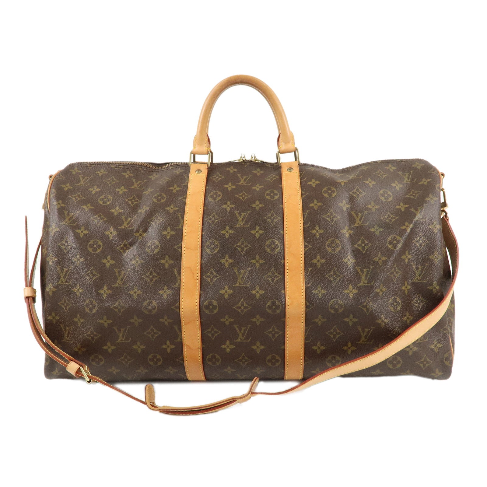 Louis Vuitton Monogram Keep All Bandouliere 55 Boston Bag M41414