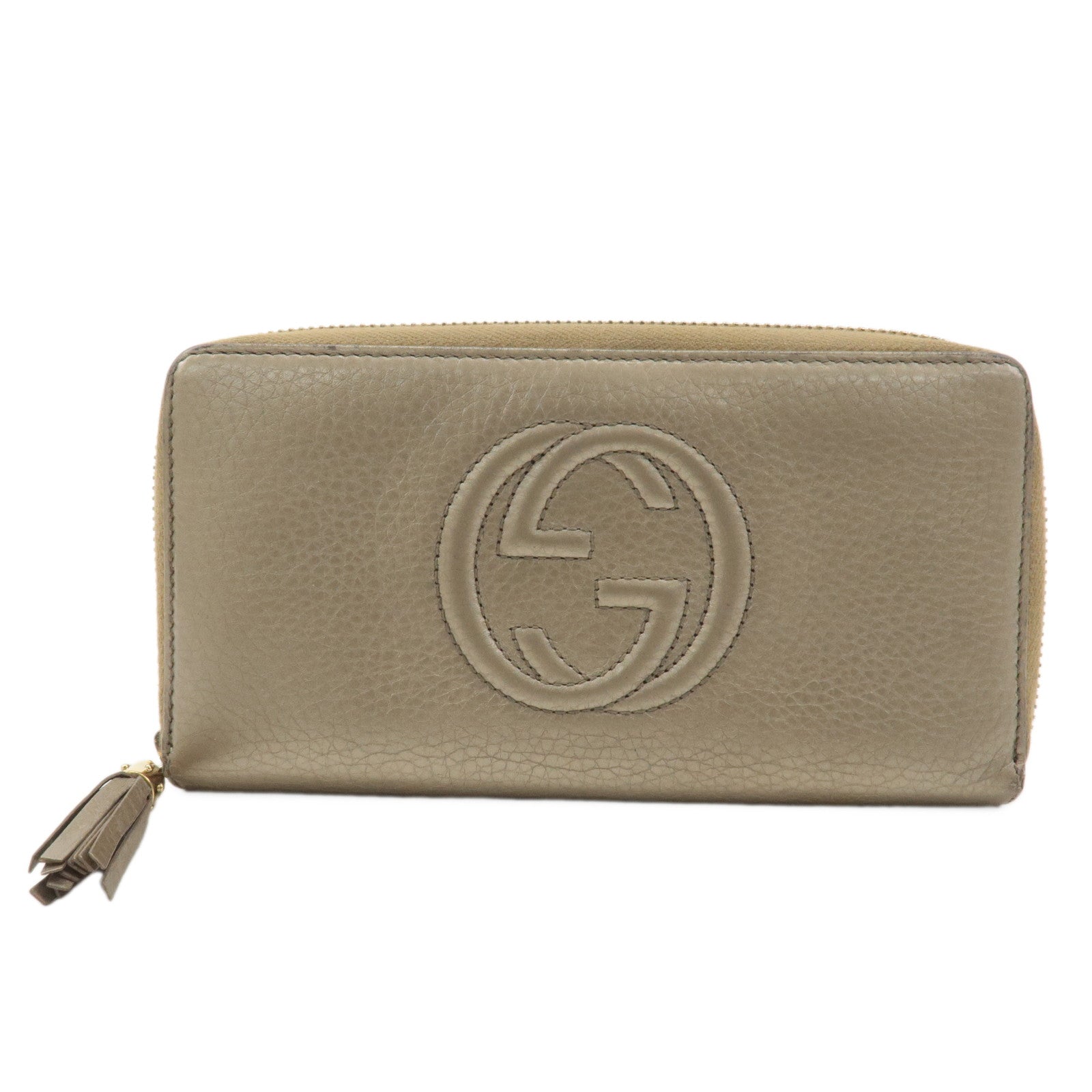 GUCCI-SOHO-Interlocking-G-Leather-Round-Zipper-Long-Wallet-308004