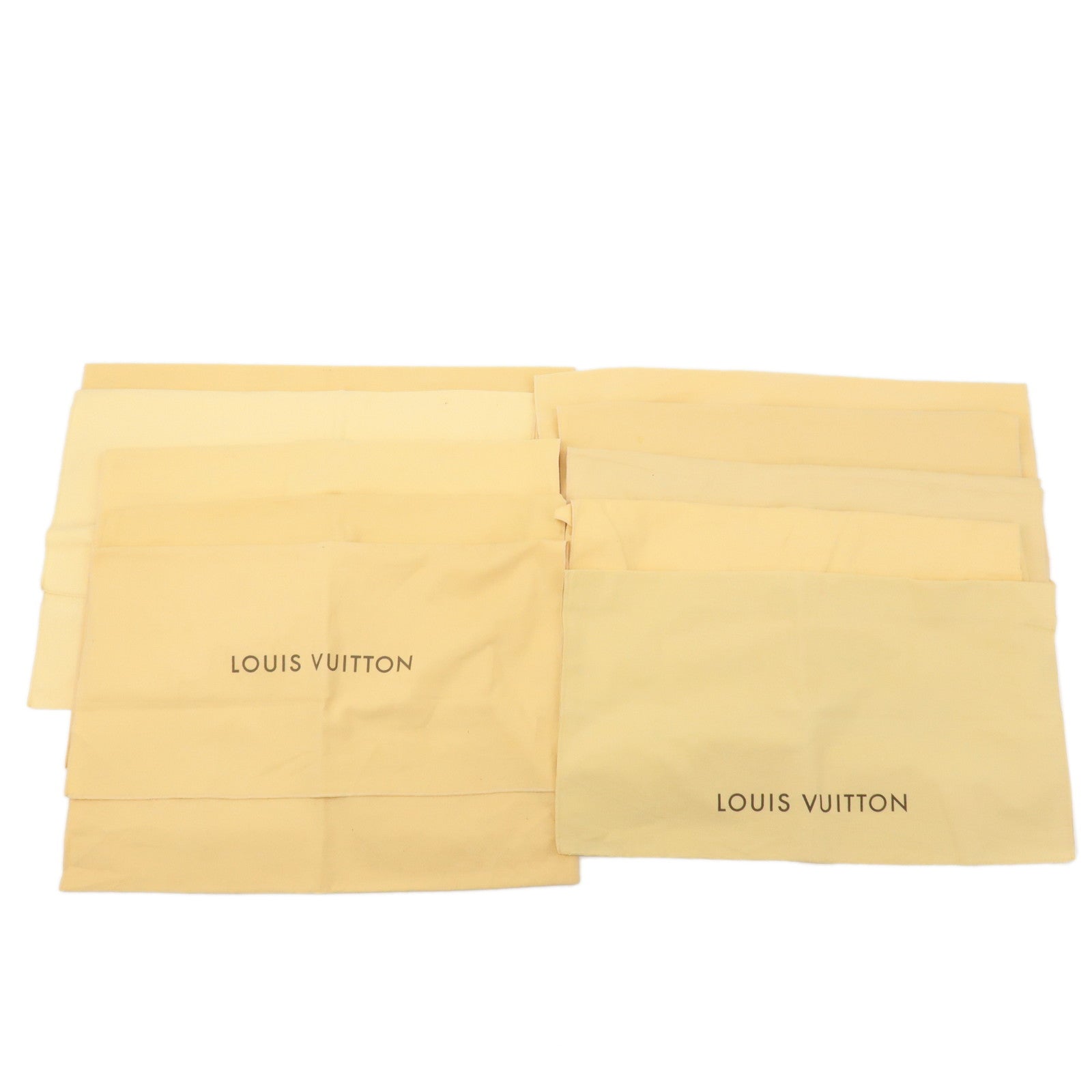 Louis Vuitton Set of 10 Dust Bag Storage Bag Flap Beige