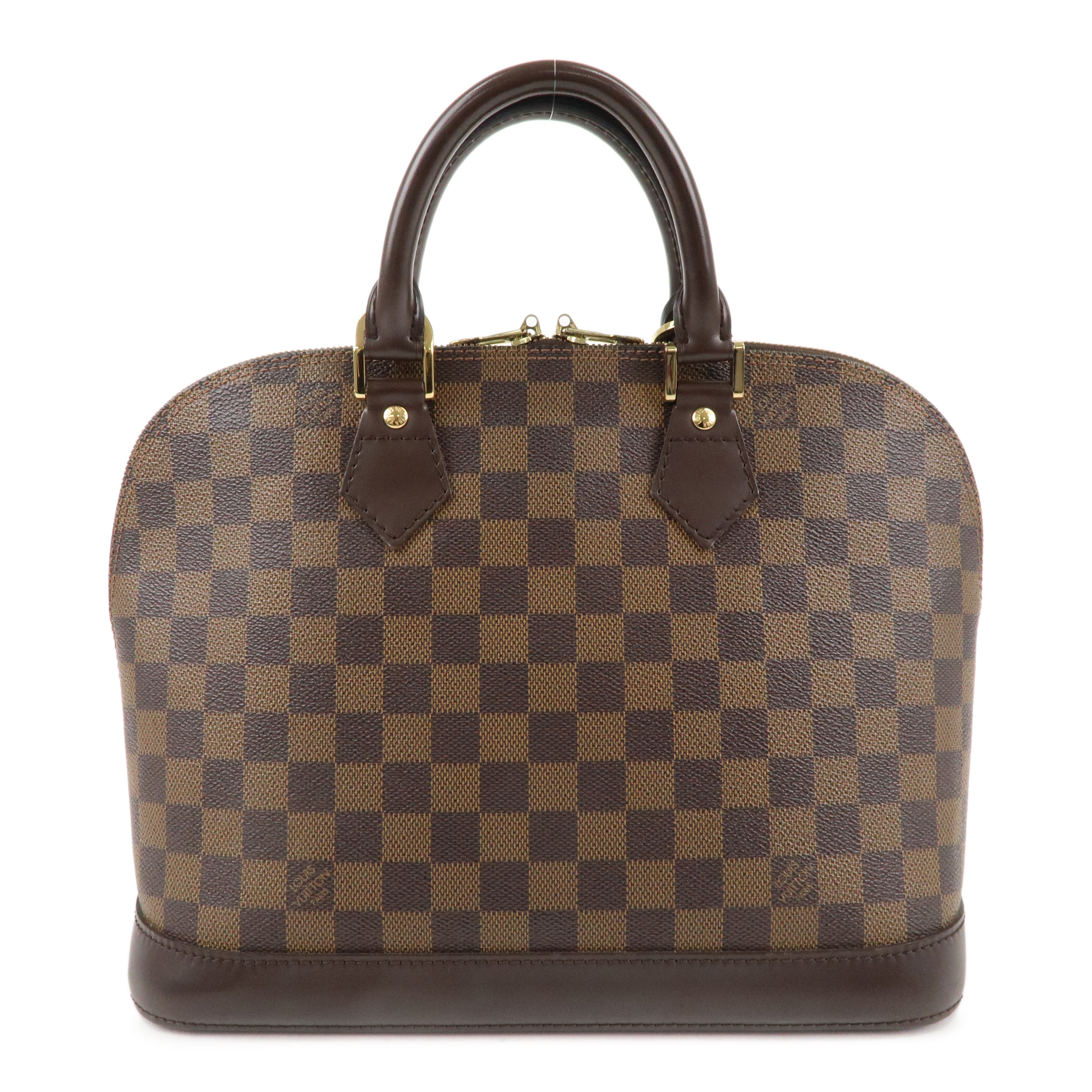 Louis Vuitton Damier Alma Hand Bag Brown Brown N51131