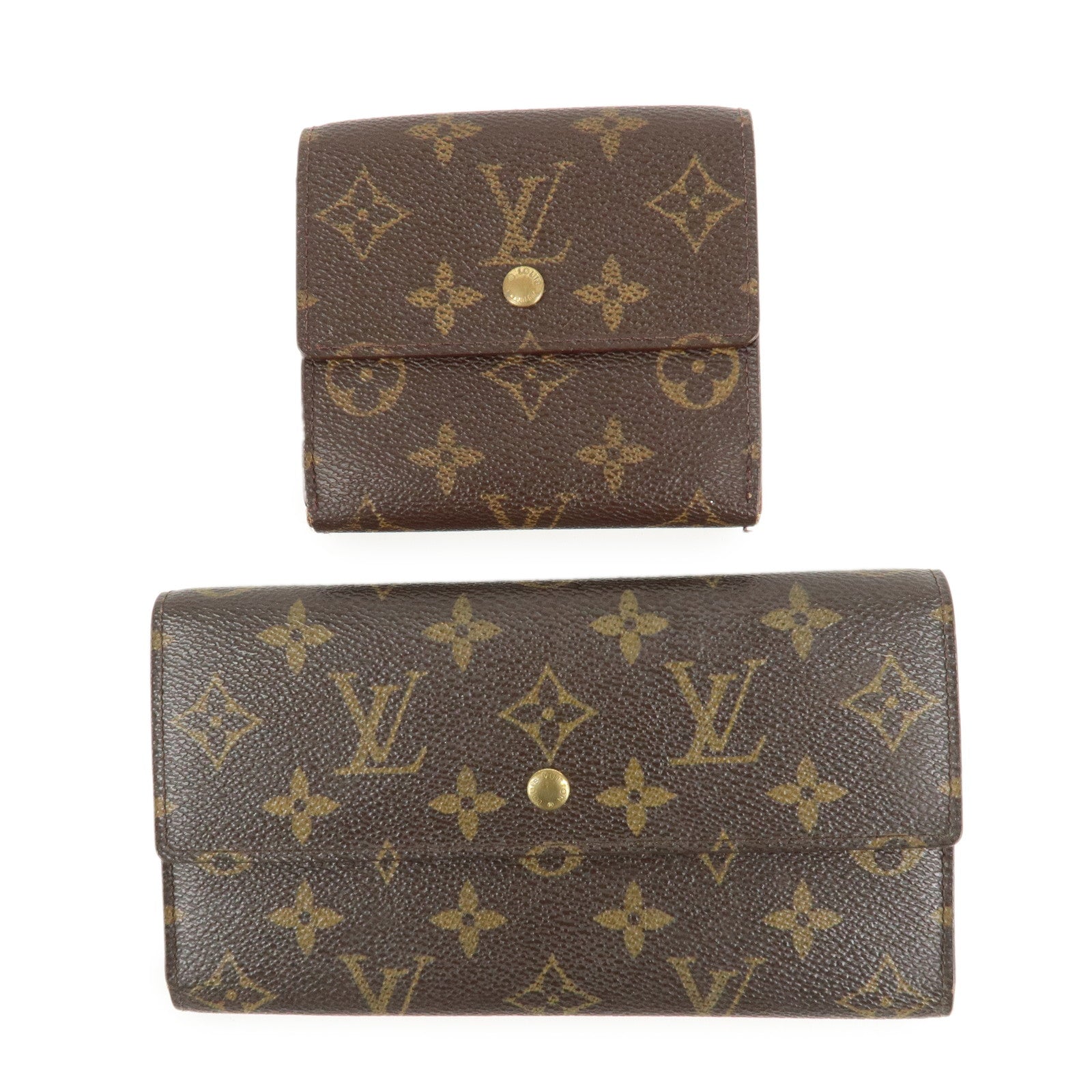 Louis-Vuitton-Set-of-2-Monogram-Portefeuille-Wallet-M61654-M61217