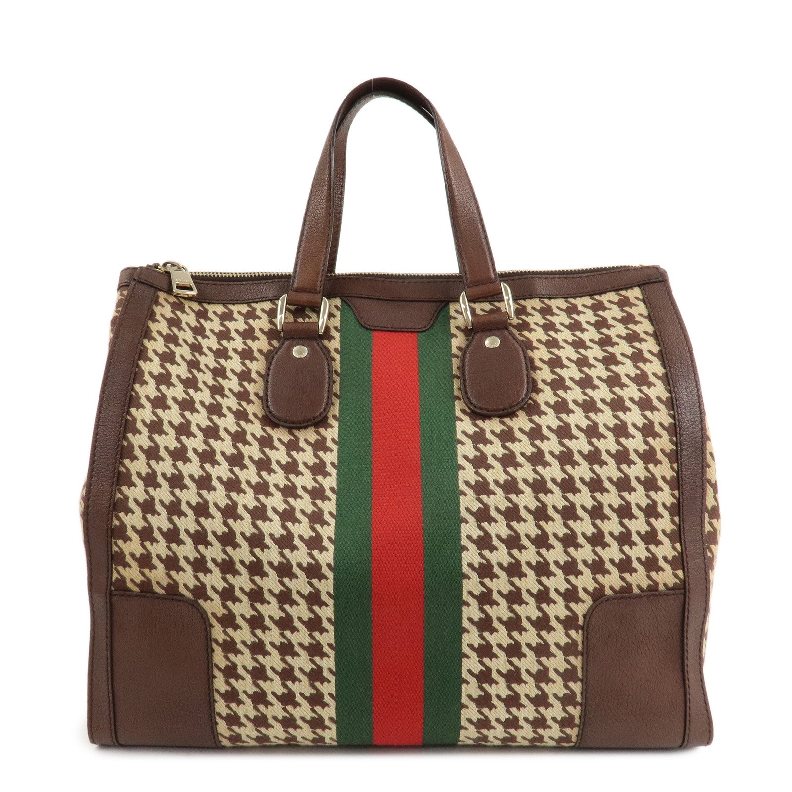 GUCCI-Gucci-Seventies-Sherry-Canvas-Leather-Tote-Bag-271624