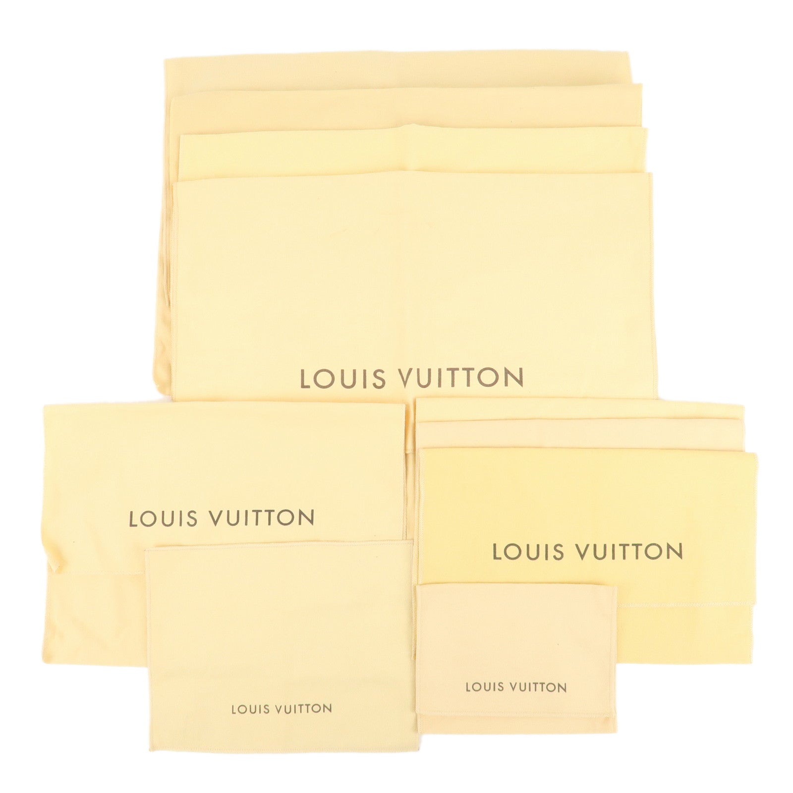 Louis-Vuitton-Set-Of-10-Dust-Bag-Flap-Style-Beige