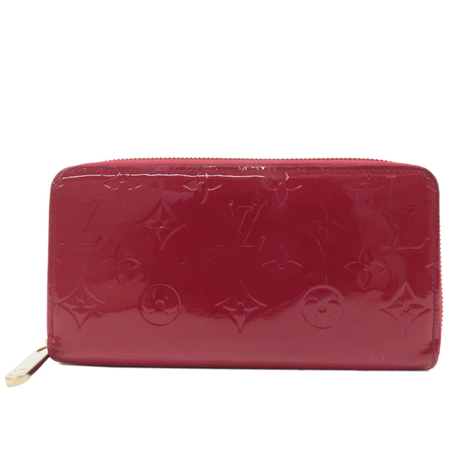 Louis Vuitton Monogram Vernis Zippy Long Wallet Rose Indien M91597