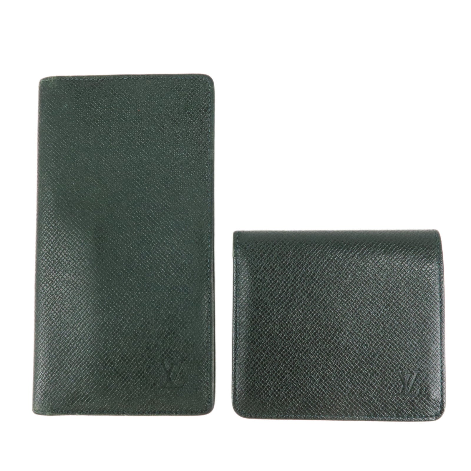 Louis-Vuitton-Taiga-Set-of-2-Wallet-Epicea-M30394-M30454