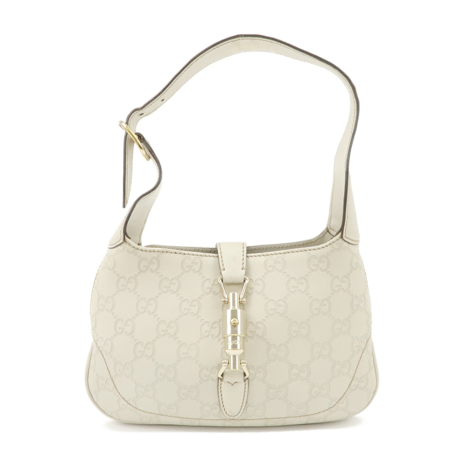 GUCCI-New-Jackie-Guccissima-Leather-Shoulder-Bag-Ivory-141576