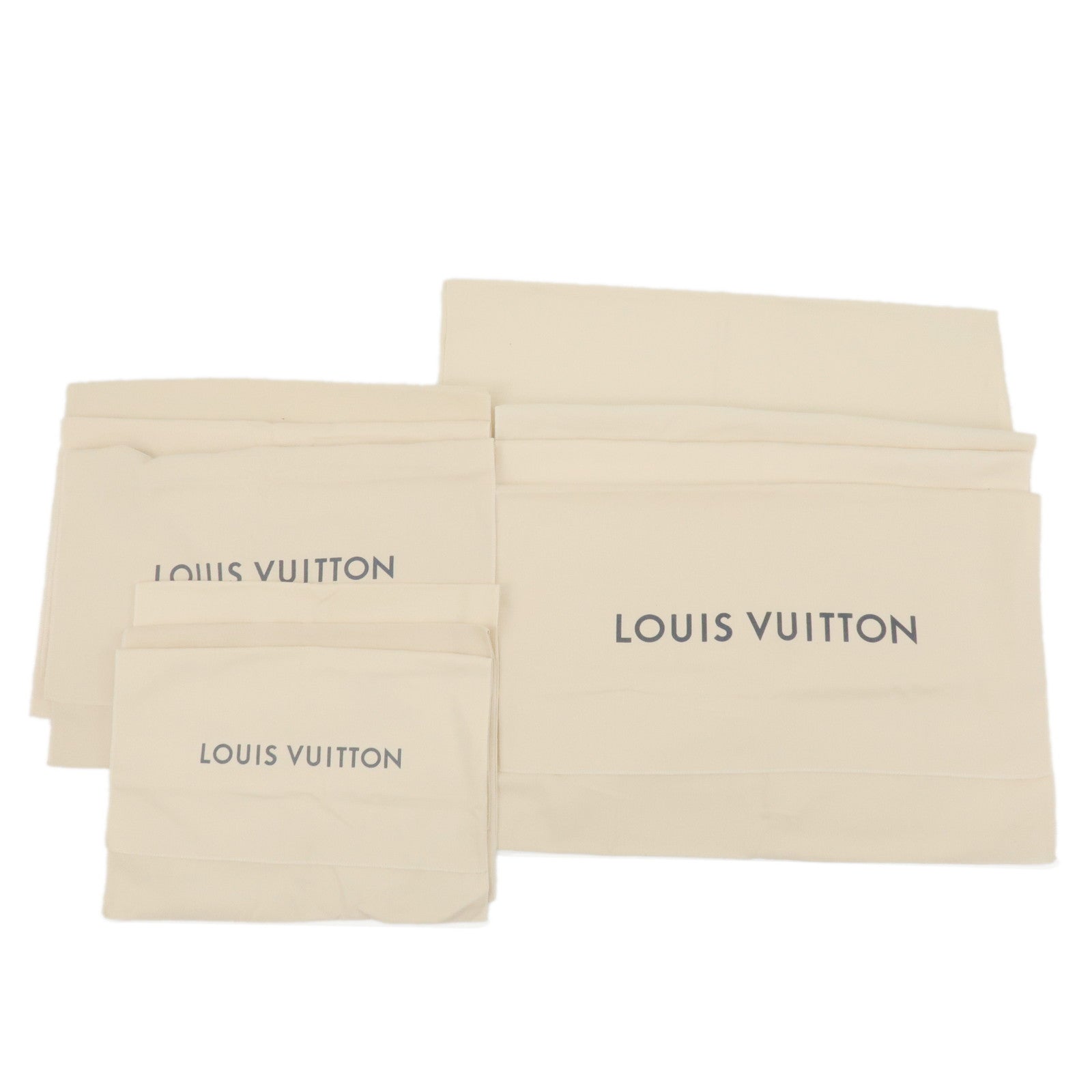 Louis-Vuitton-Set-of-10-Storage-Bag-Dust-Bag-New-Model-Beige