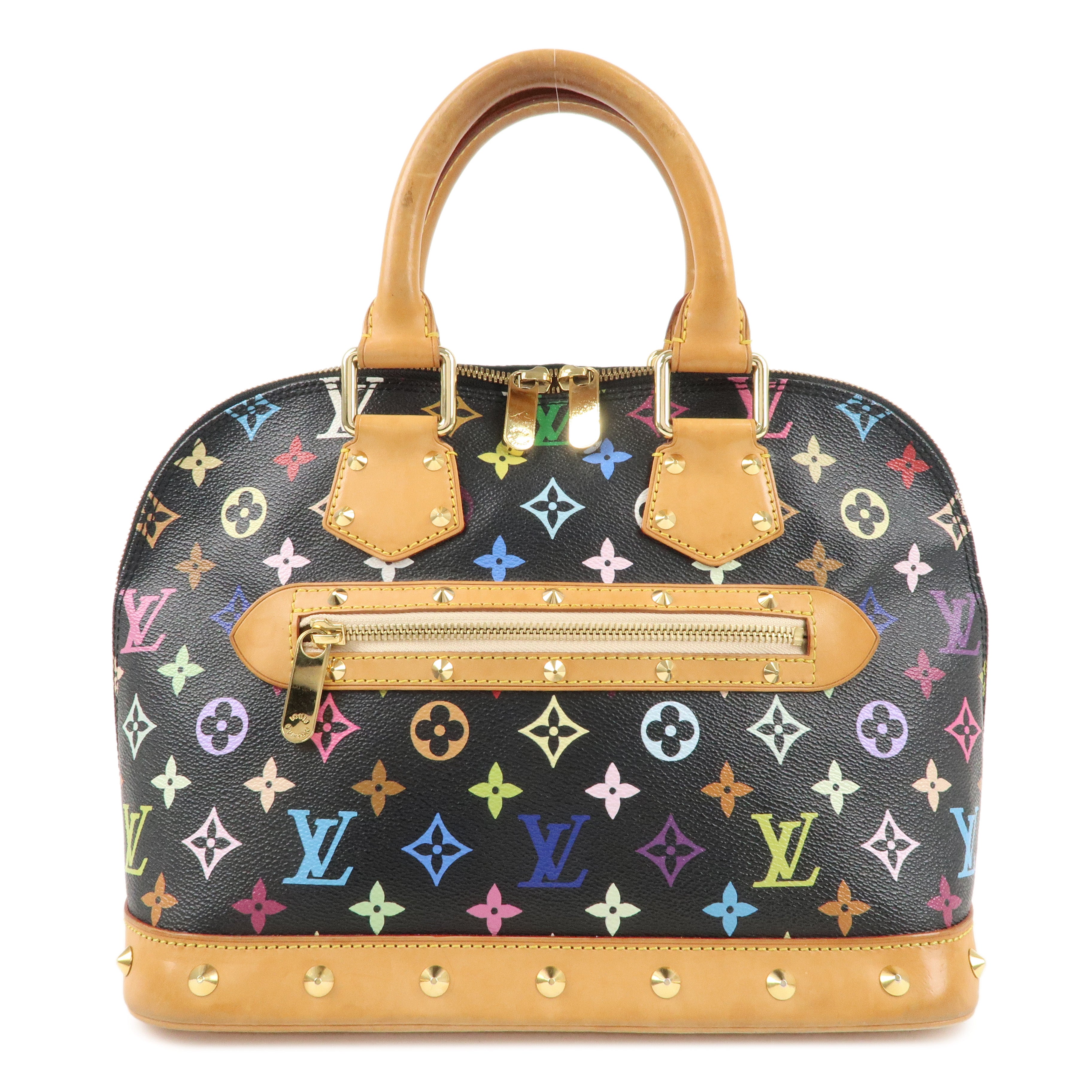 Louis Vuitton Monogram Multi Color Alma Hand Bag Noir M92646