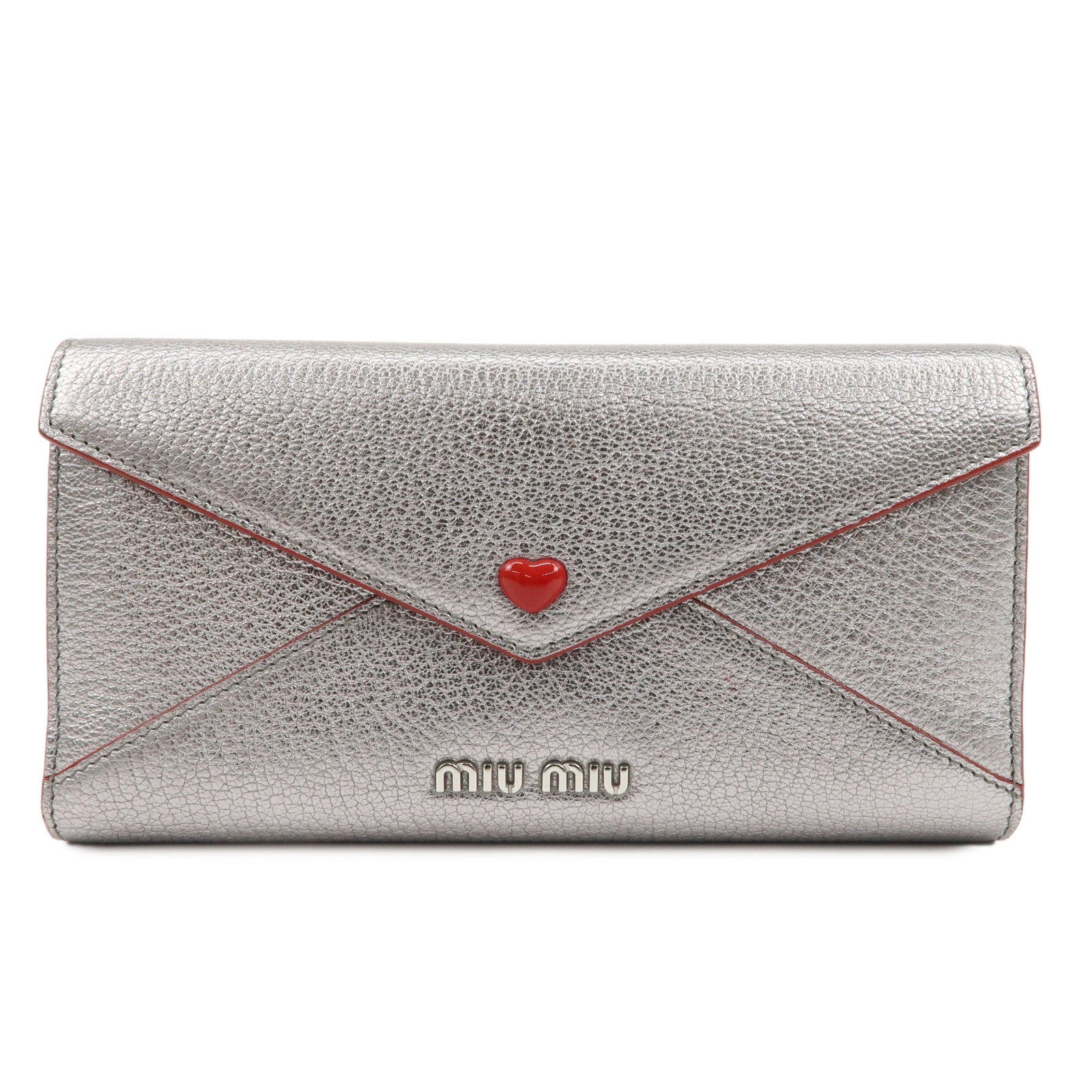 MIU-MIU-Leather-MADRAS-LOVE-Love-Letter-Hook-Long-Wallet-5MH013