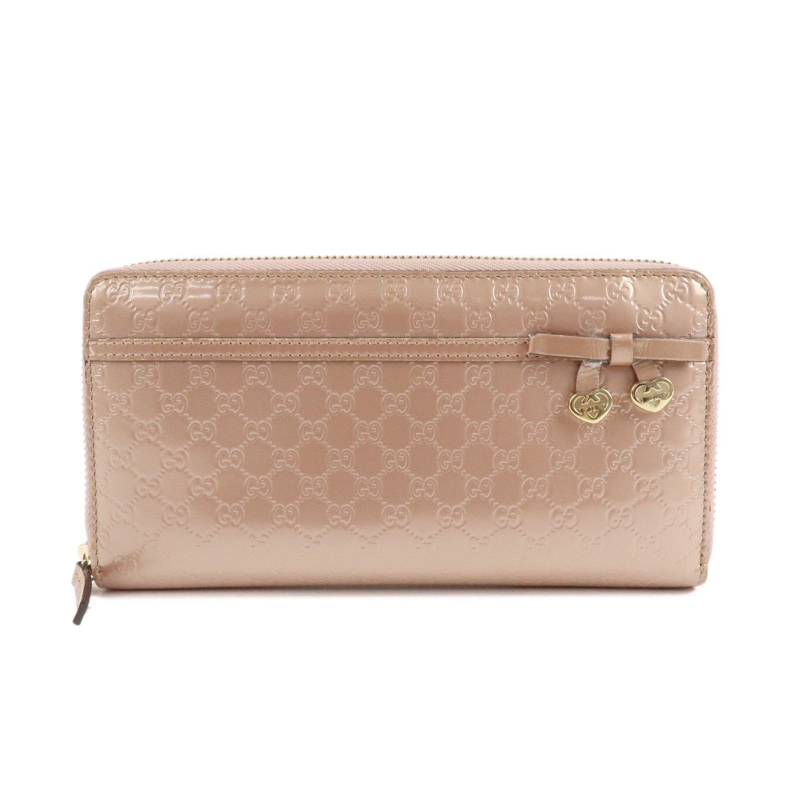 GUCCI-Micro-Guccissima-Patent-Leather-Zippy-Long-Wallet-258406