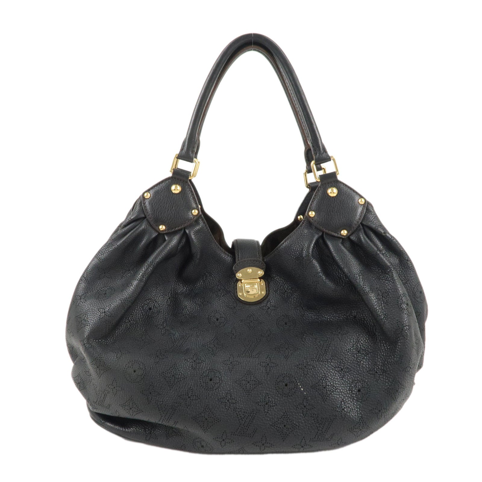 Louis Vuitton Monogram Mahina Size L Shoulder Bag Noir M95765