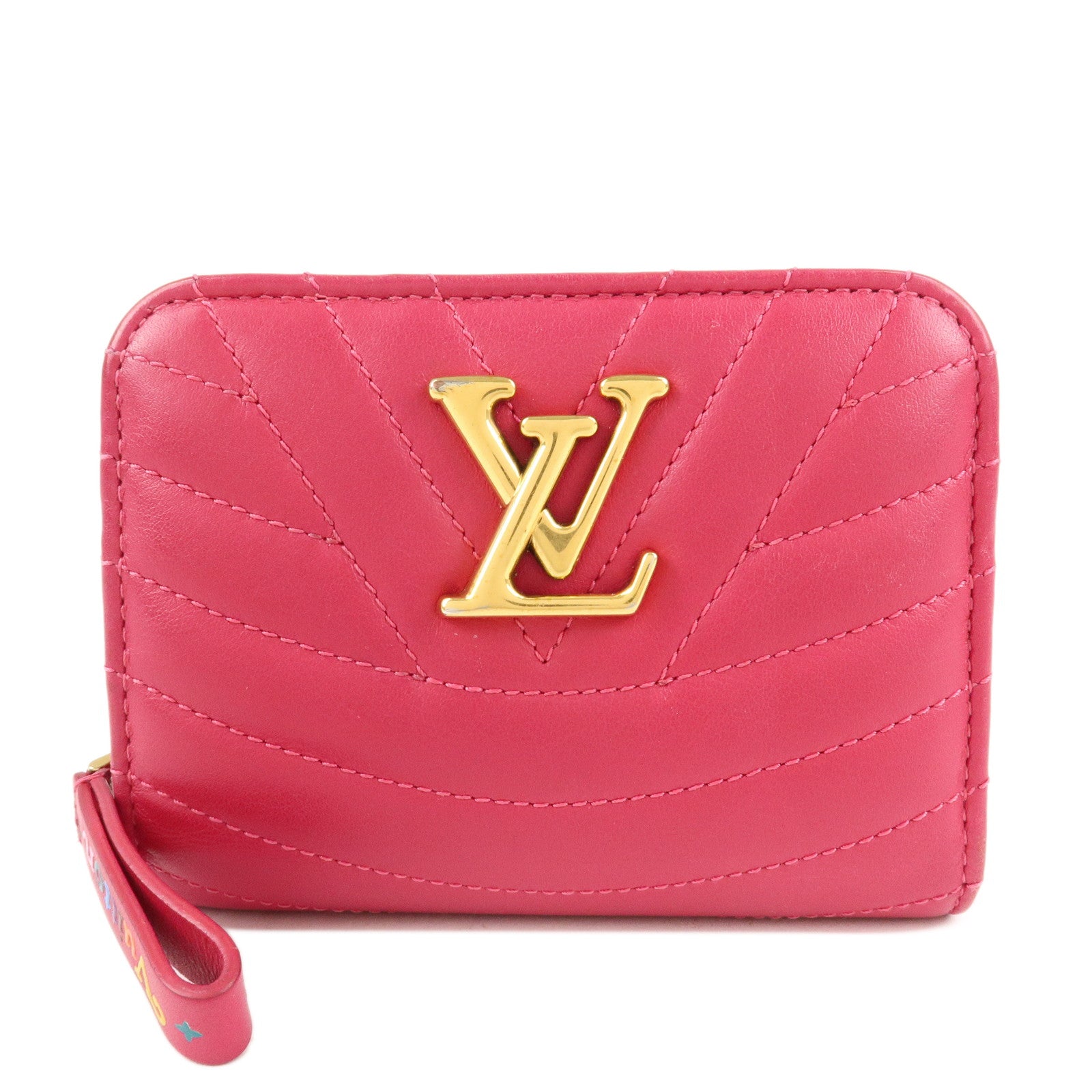 Louis-Vuitton-New-Wave-Leather-Bi-Fold-Compact-Wallet-Freesia-Pink