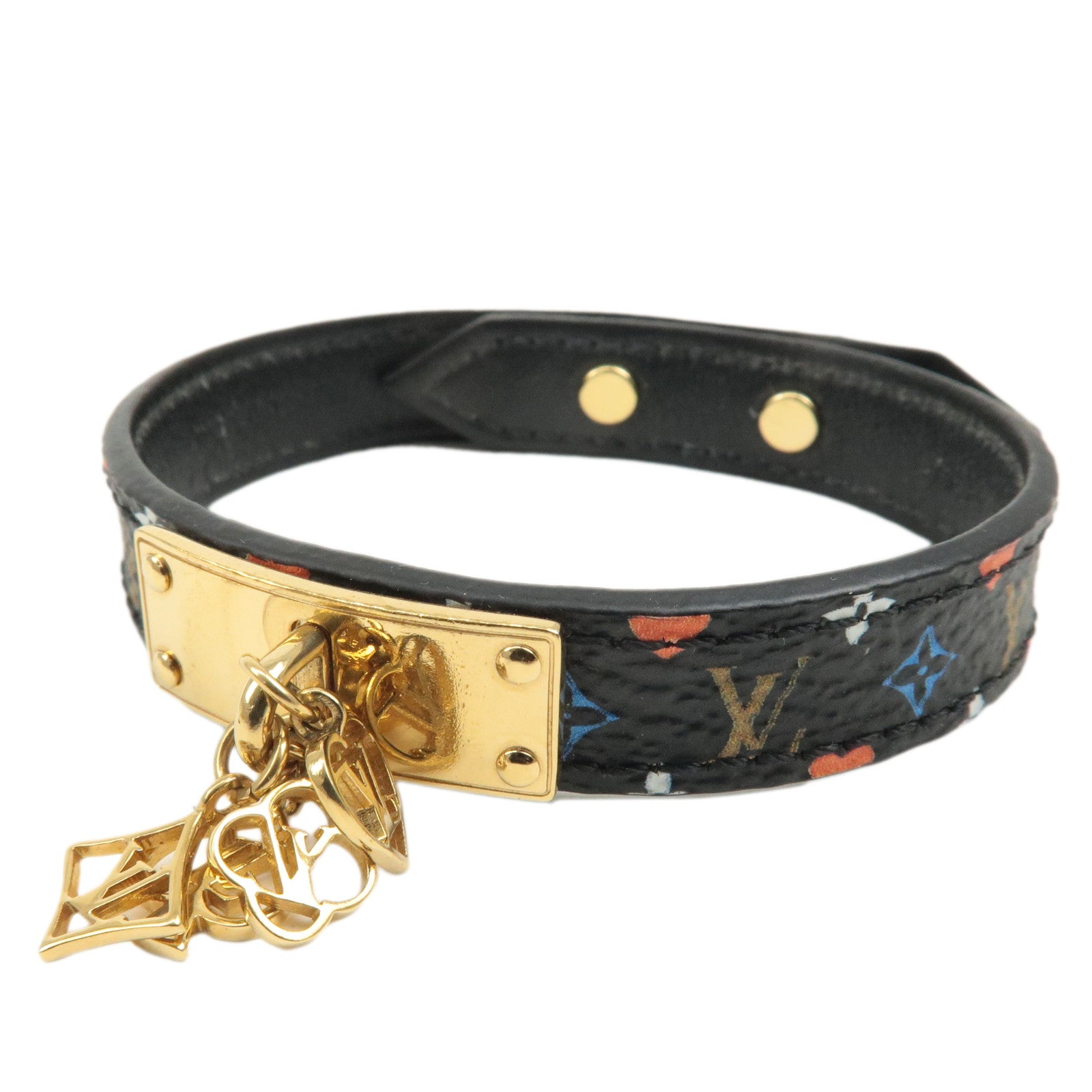 Louis-Vuitton-Monogram-Bracelet-Game-On-Collection-Black-MP285