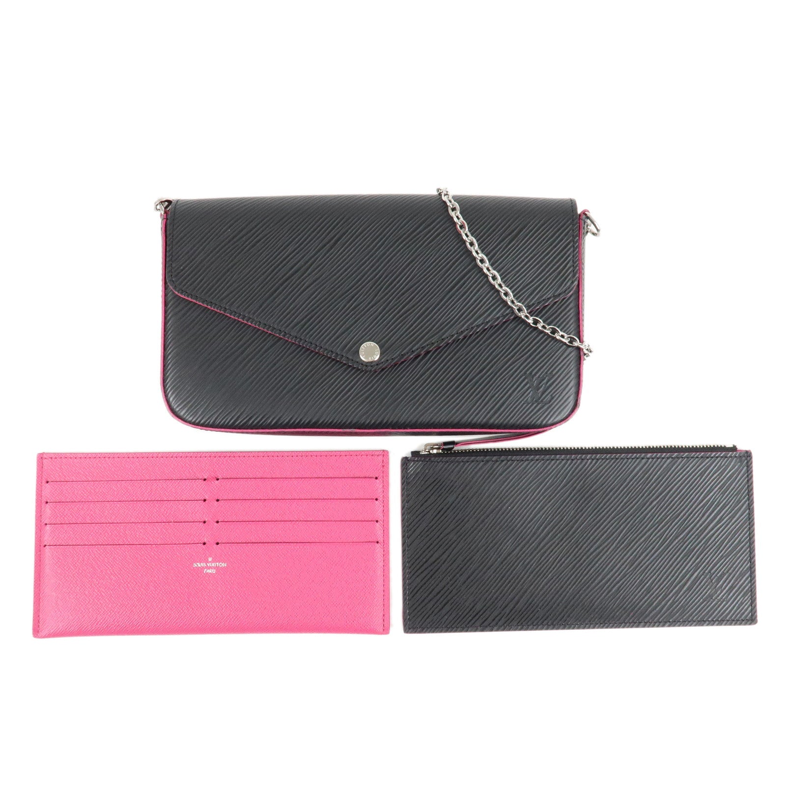 Louis-Vuitton-Epi-Pochette-Felicie-Shoulder-Bag-Noir-Pink-M64579