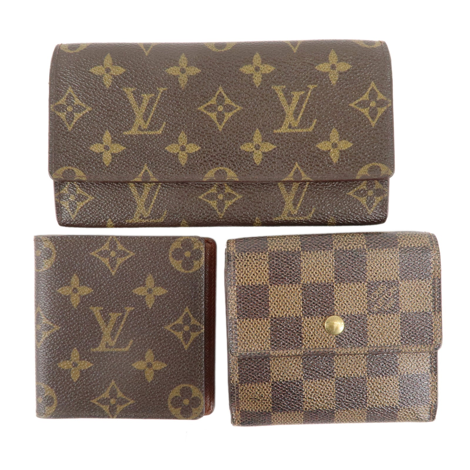 Louis-Vuitton-Monogram-Damier-Set-of-3-Wallet-M68120-N61652