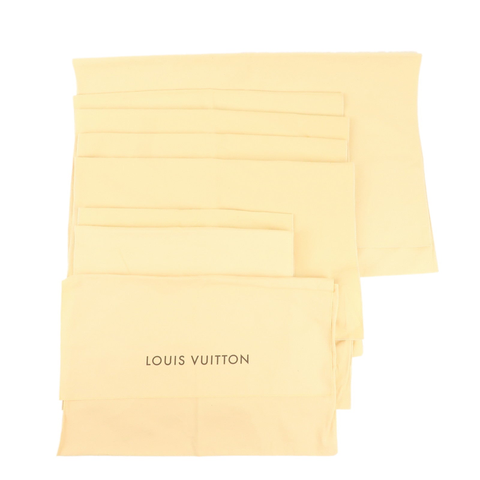 Louis Vuitton Set of 8 Storage Bag Dust Bag Flap Type Beige