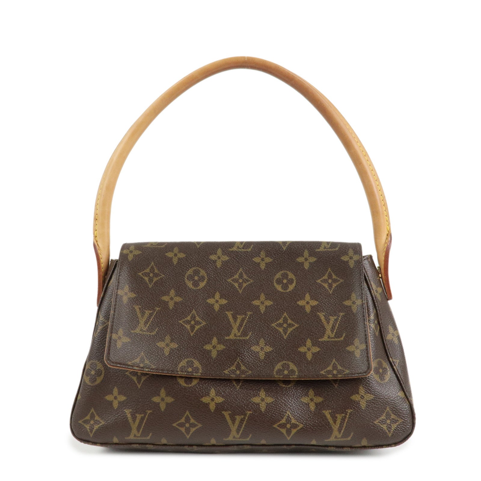 Louis-Vuitton-Monogram-Mini-Looping-Shoulder-Bag-Hand-Bag-M51147