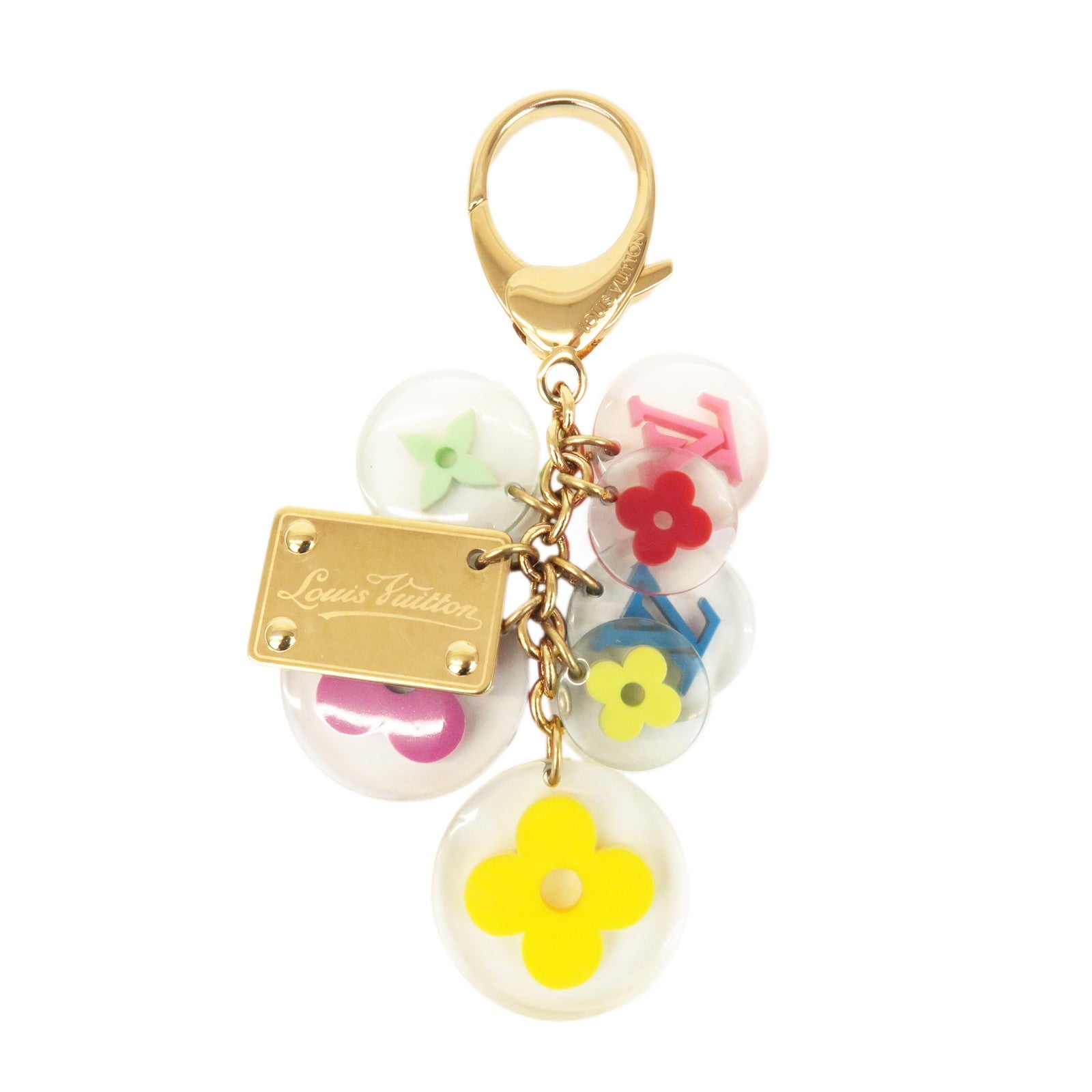 Louis-Vuitton-Porte-Cles-Fleur-Chain-Bag-Charm-Multi-Color-M60046