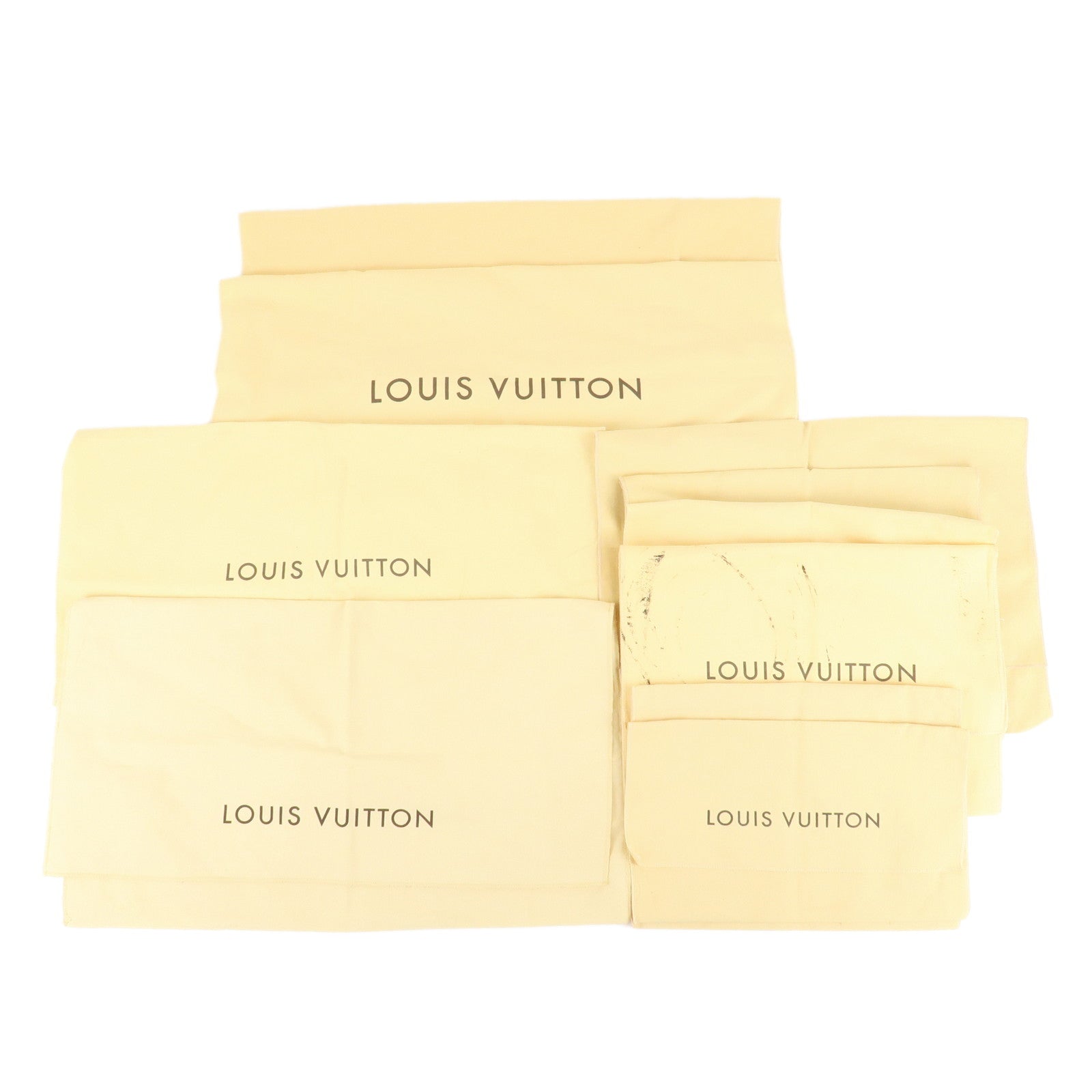 Louis-Vuitton-Set-Of-10-Dust-Bag-Flap-Style-Beige