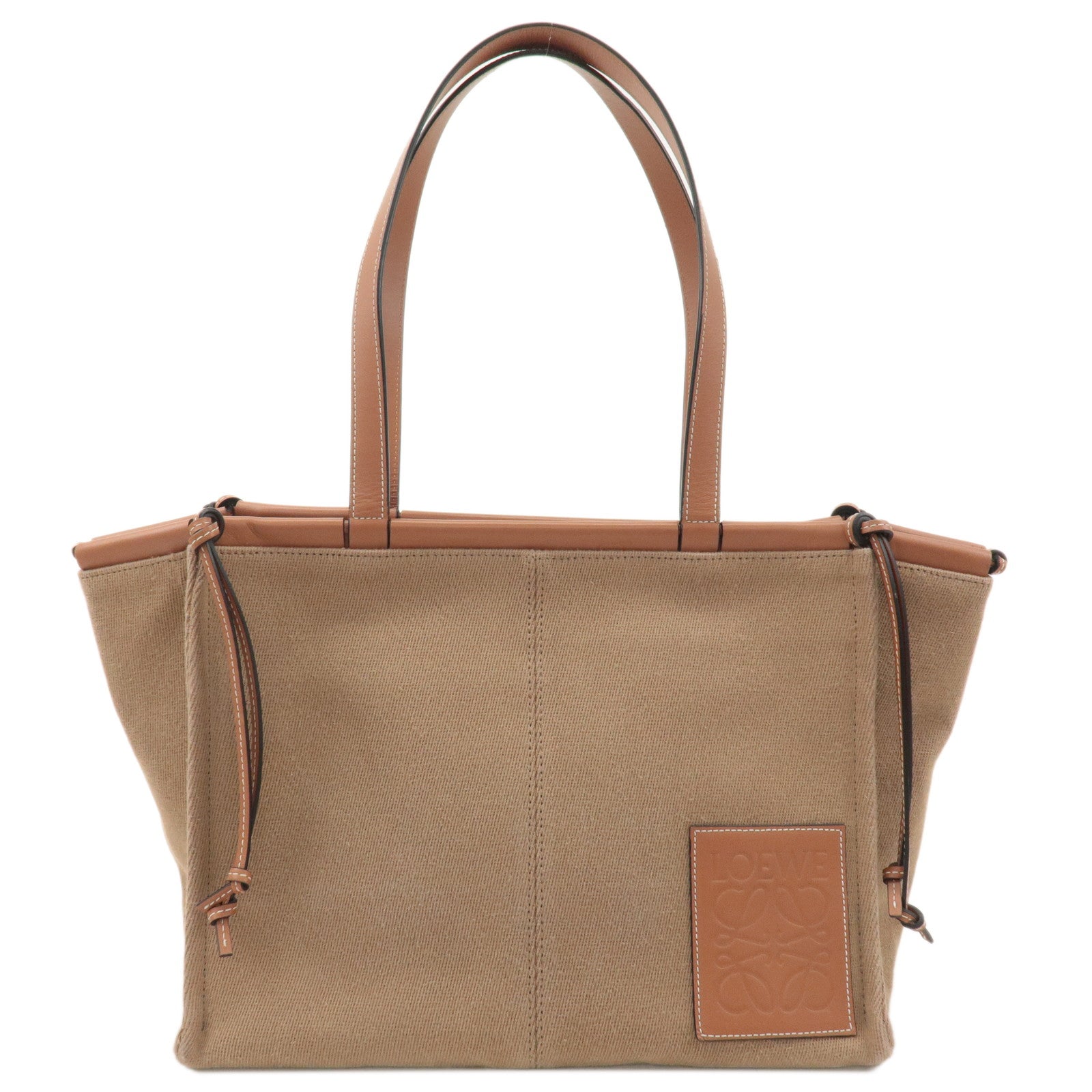 LOEWE-Canvas-Leather-Cushion-Tote-Small-330.02AA93