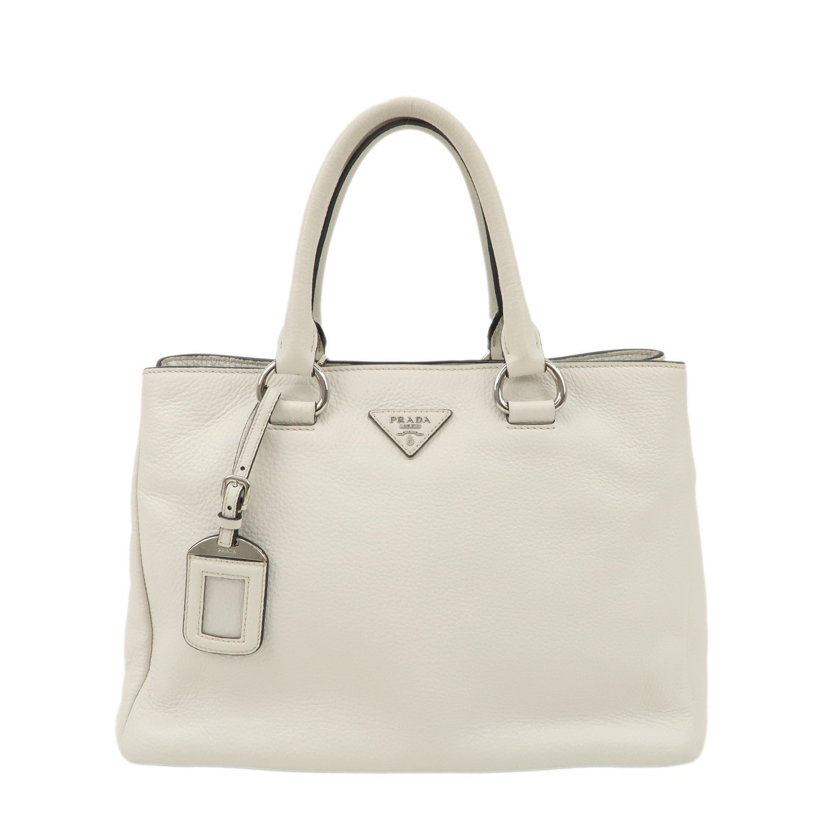 PRADA-Leather-Hand-Bag-White-BN2579