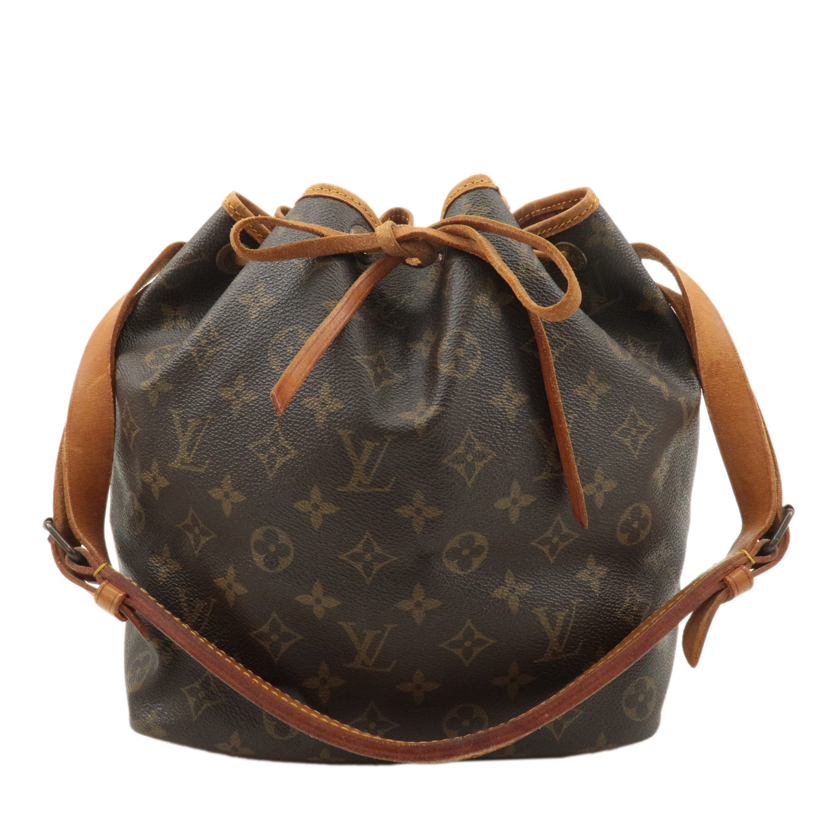 Louis Vuitton Monogram Petit Noe Shoulder Bag Brown M42226