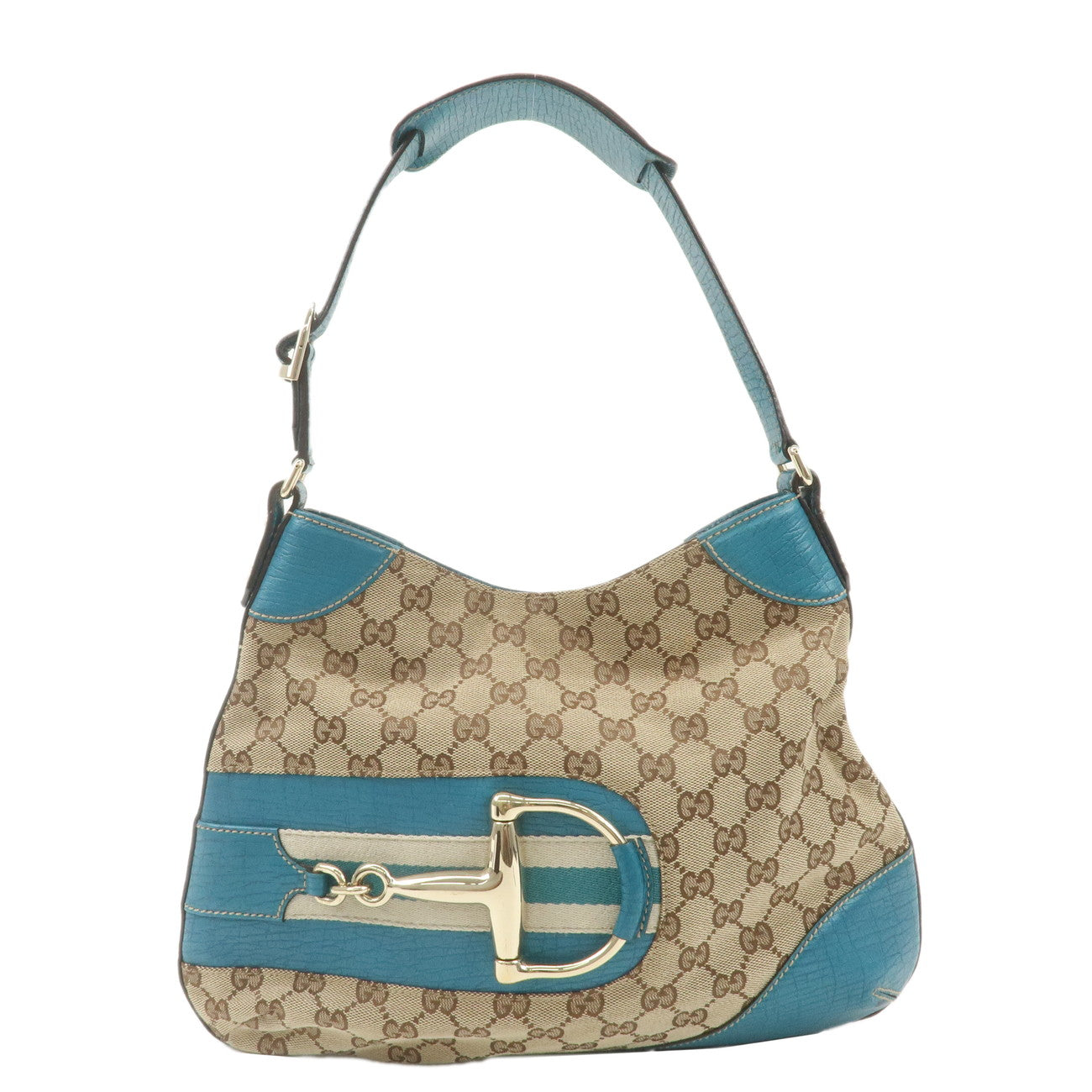 GUCCI-Sherry-Horsebit-GG-Canvas-Leather-Shoulder-Bag-137388