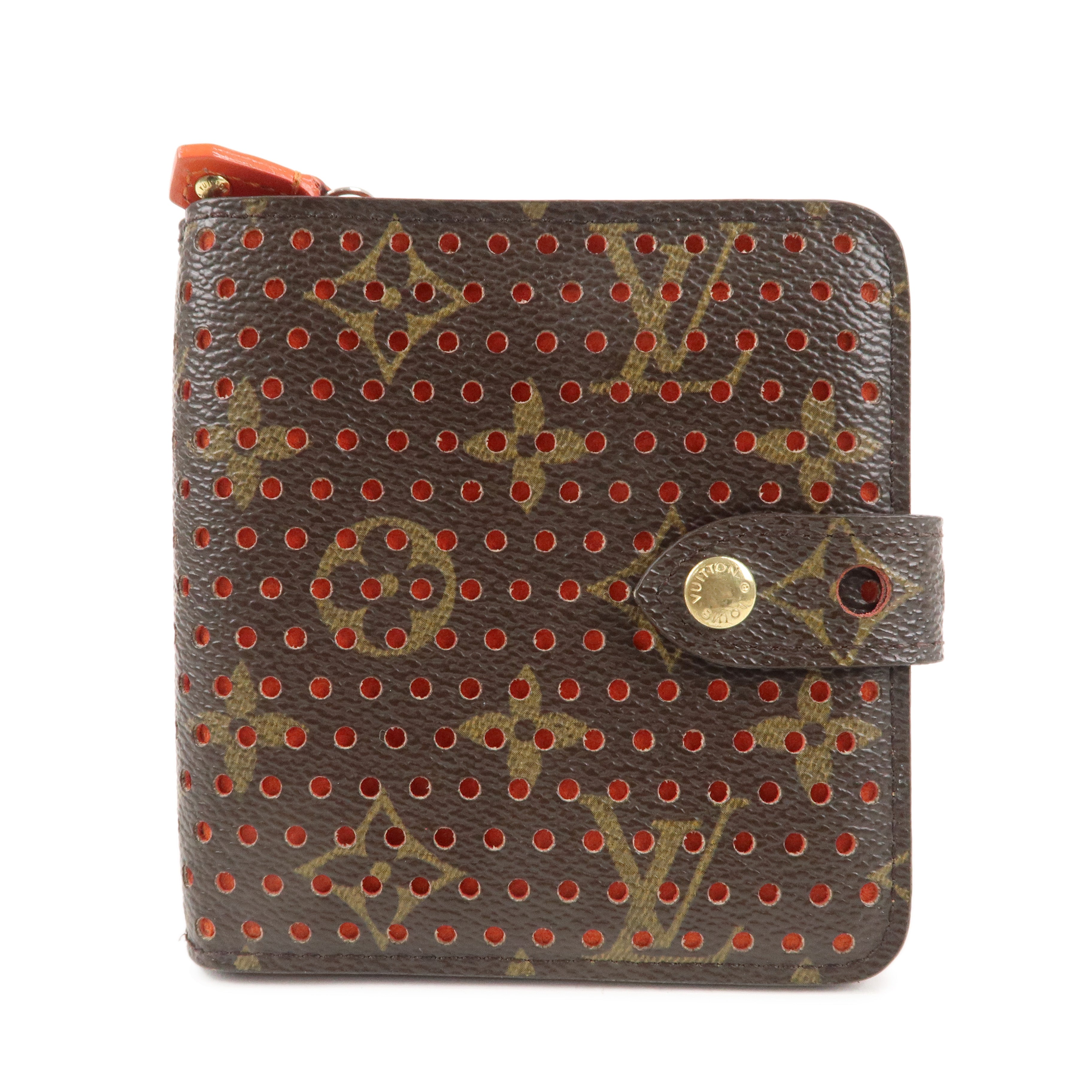 Louis Vuitton Monogram Perfo Compact Round Zippy Wallet M95189