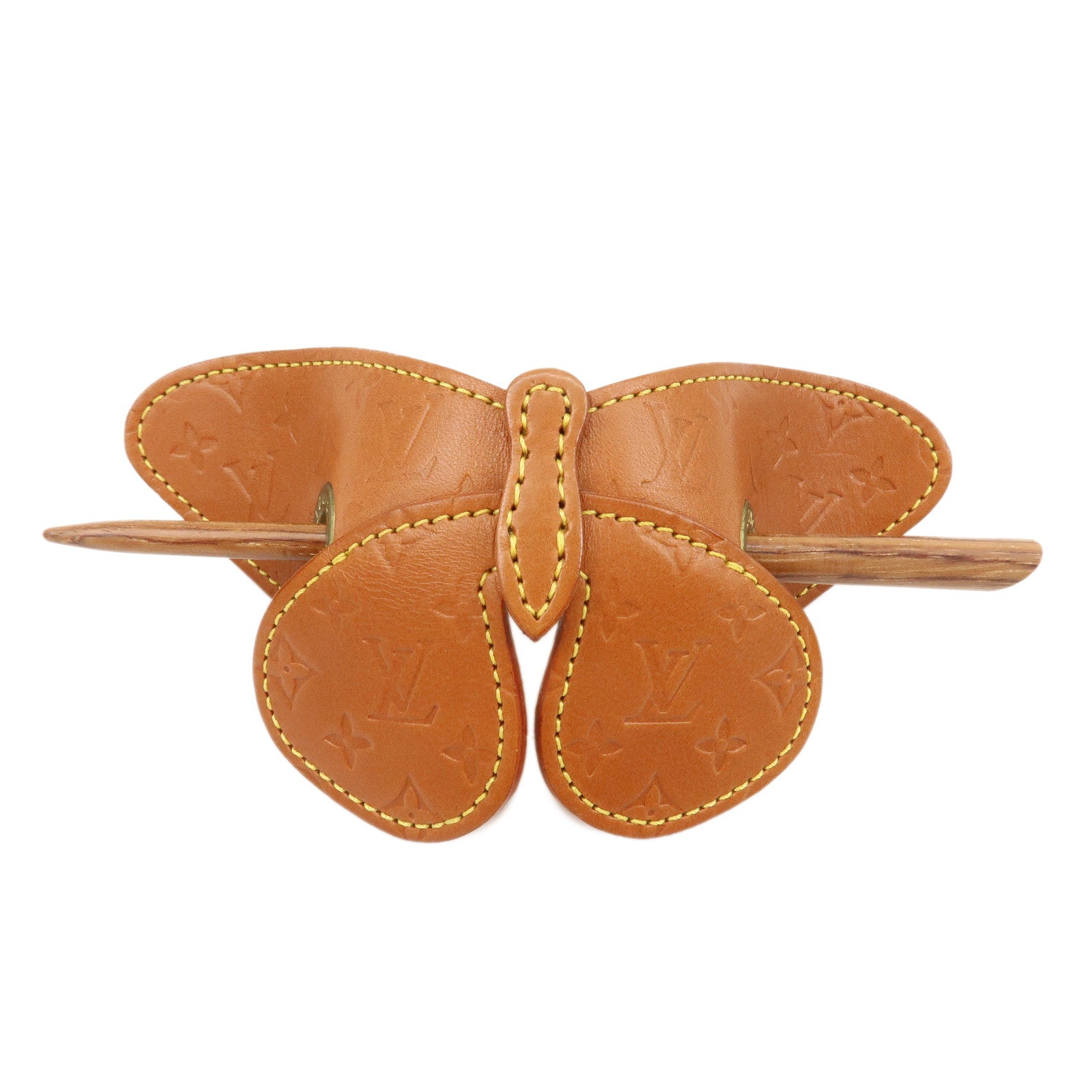 Louis-Vuitton-Conte-de-Fay-Monogram-Butterfly-Barrette-Hairpin