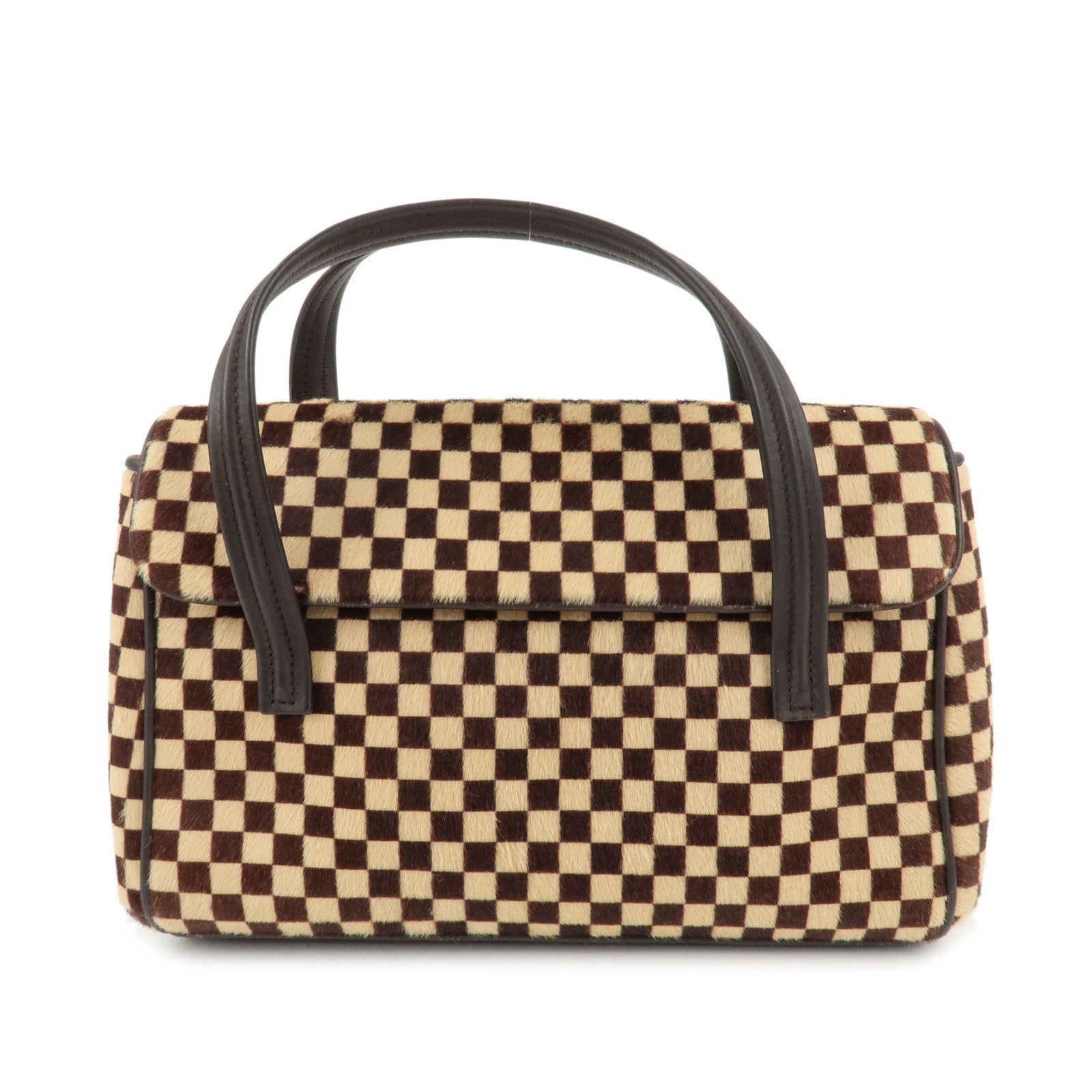 Louis-Vuitton-Damier-Sauvage-Lion-Hand-Bag-Beige-Brown-M92131