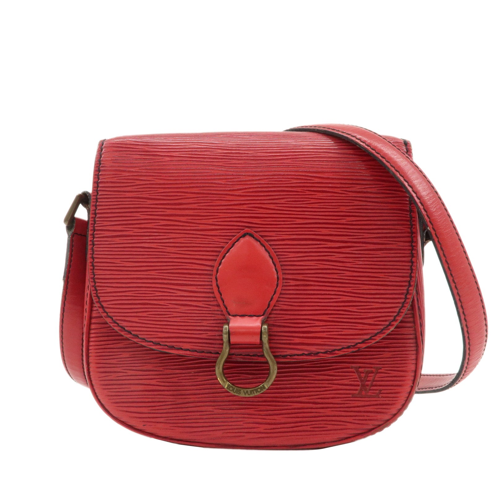 Louis-Vuitton-Epi-Saint-Cloud-Shoulder-Bag-Red-M52197