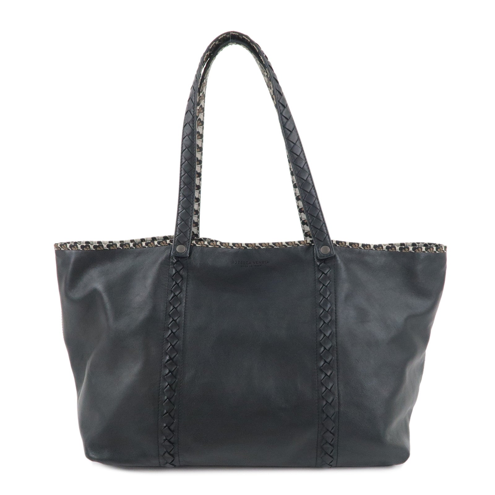 BOTTEGA VENETA Leather Reversible Tote Bag Black