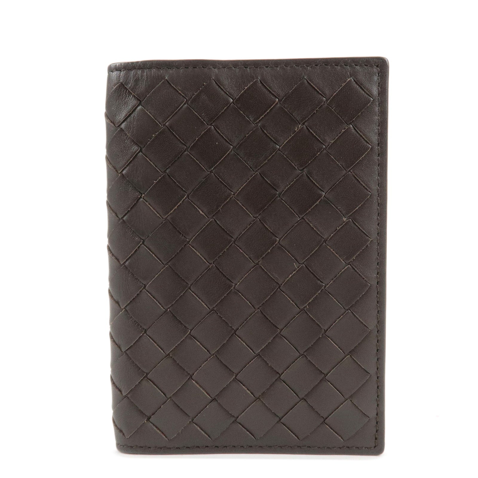 BOTTEGA-VENETA-Intrecciato-Leather-Card-Case-Brown-120701-V4651