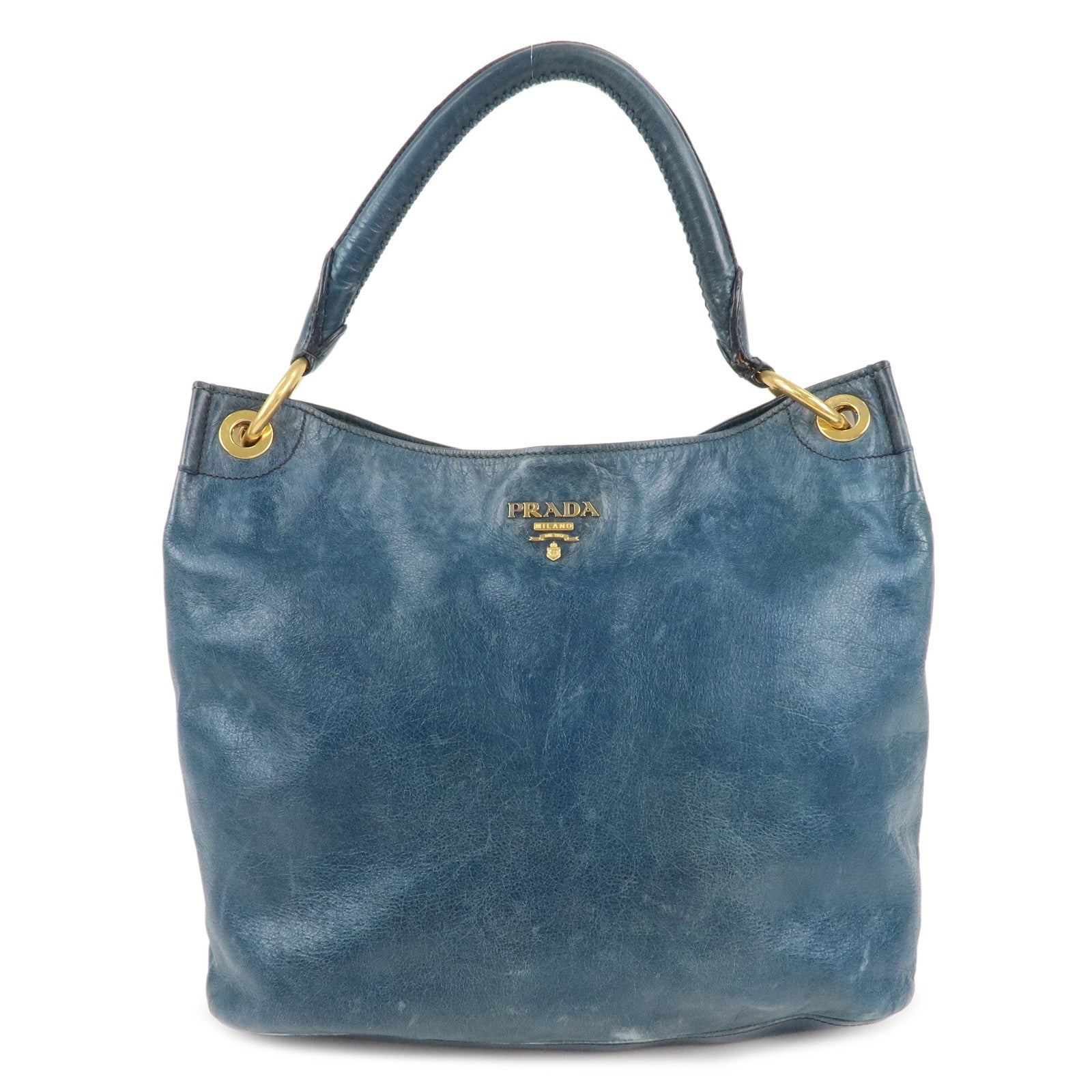 PRADA-Logo-Leather-One-Shoulder-Bag-Blue-Gold-Hardware-BR4829