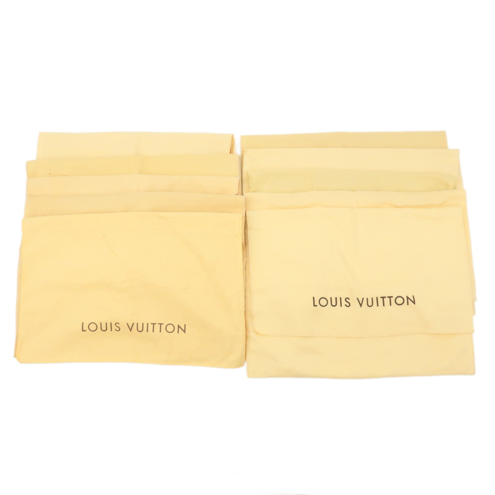 Louis Vuitton Set of 10 Dust Bag Storage Bag Flap Beige