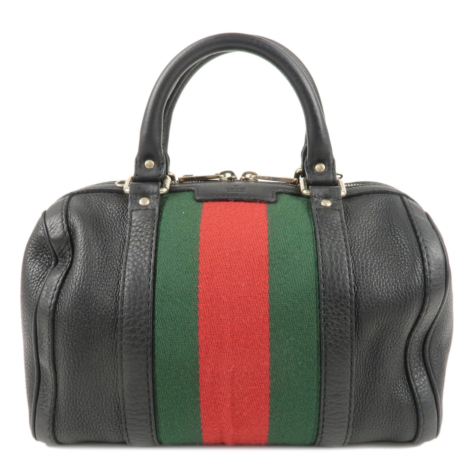 GUCCI-Sherry-Line-Leather-2Way-Boston-Hand-Bag-Black-269876