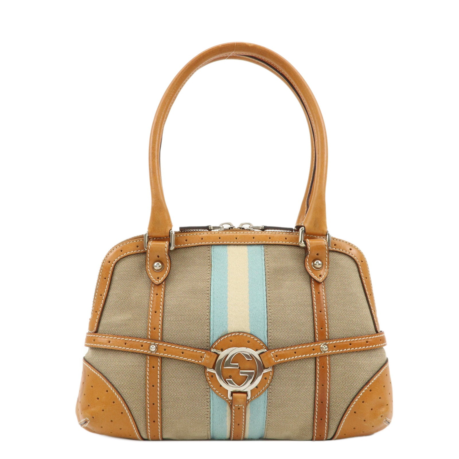 GUCCI-Sherry-Interlocking-G-Canvas-Leather-ShoulderBag-114882