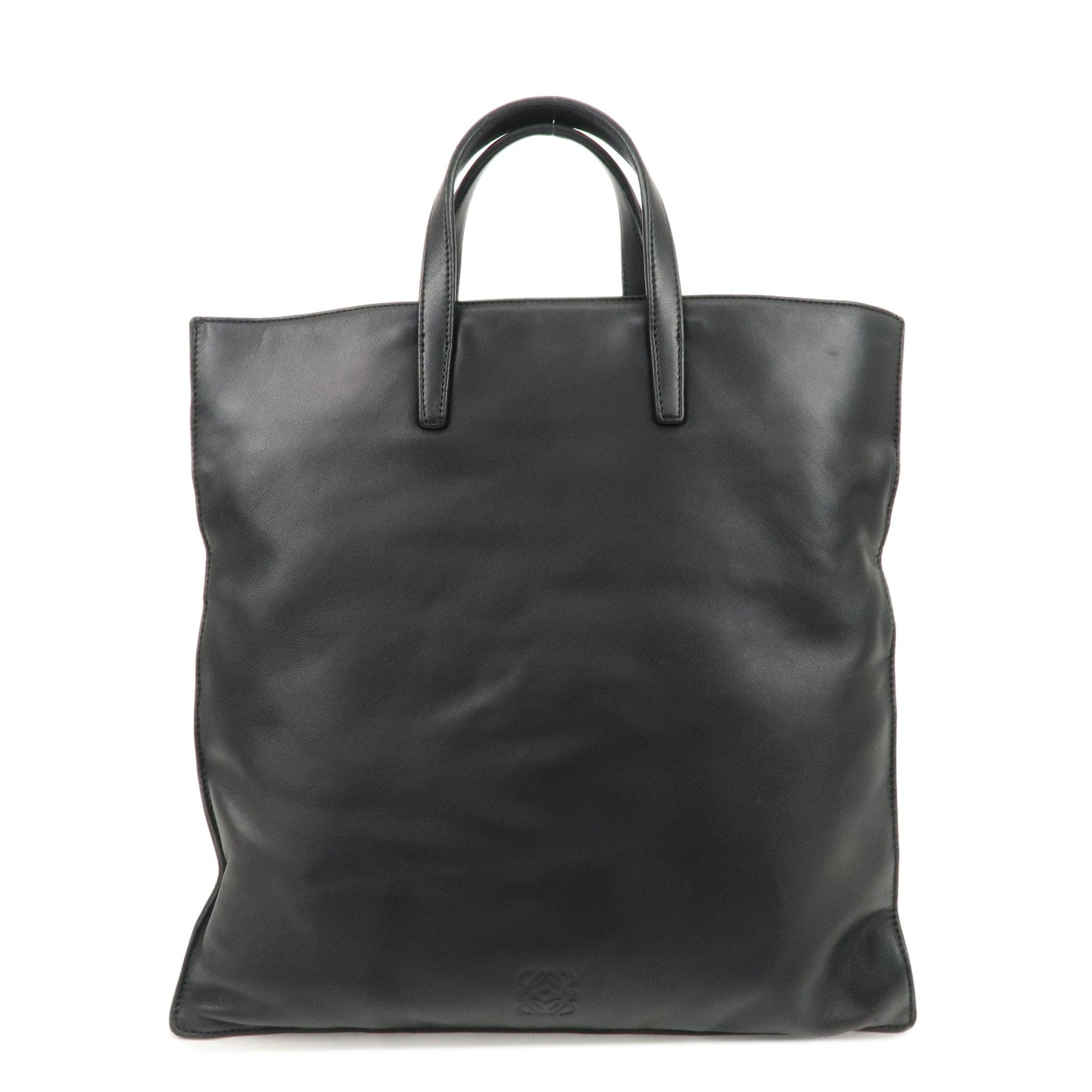 LOEWE-Anagram-Leather-Tote-Bag-Black