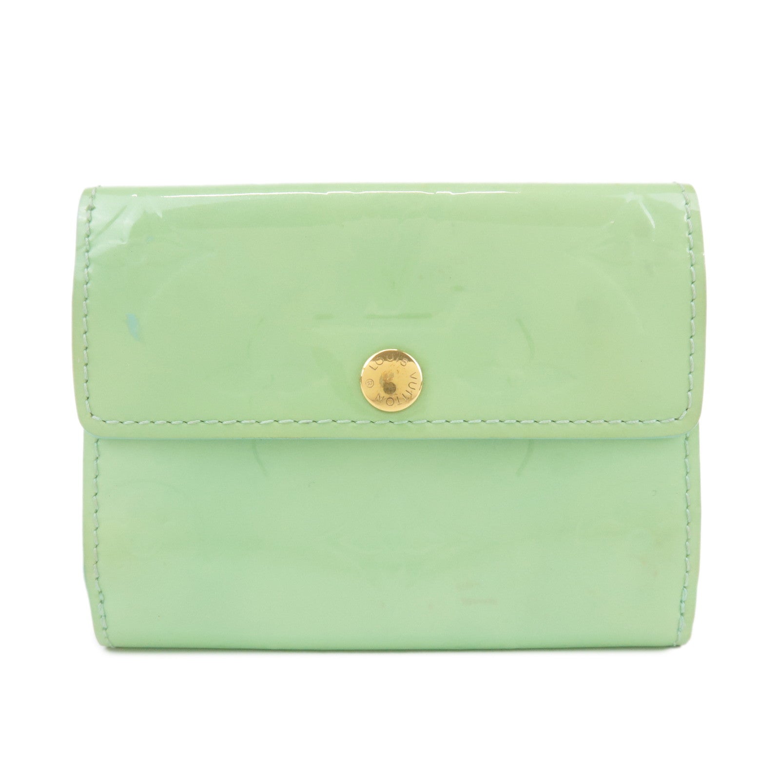 Louis-Vuitton-Monogram-Vernis-Ludlow-Wallet-Lime-Green