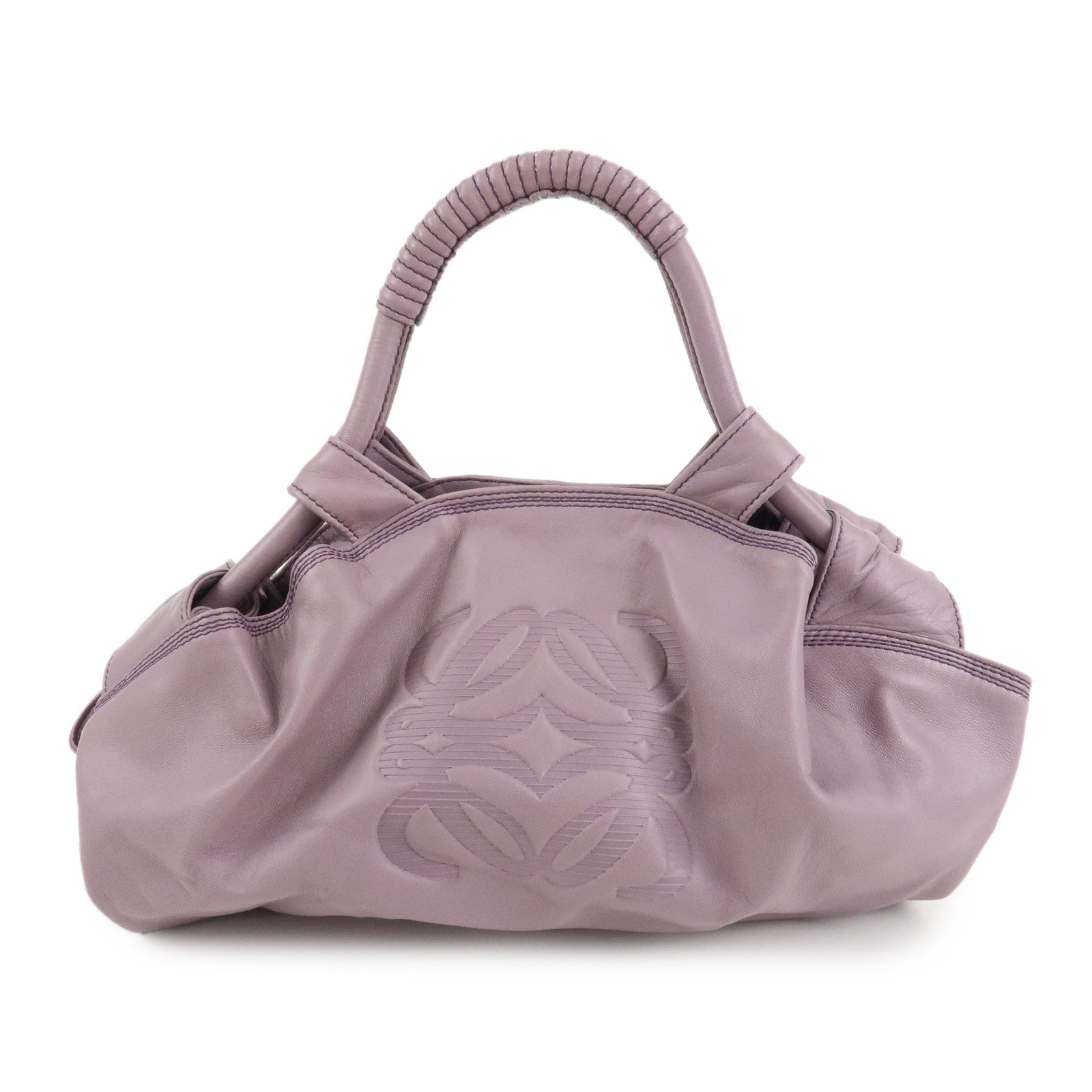 LOEWE-Anagram-Leather-Nappa-Aire-Shoulder-Hand-Bag-Lavender