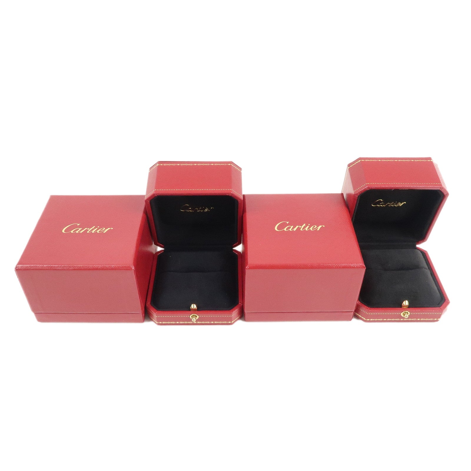 Cartier-Set-of-2-Ring-Box-Display-Box-Jewelry-Box-For-Ring-Red