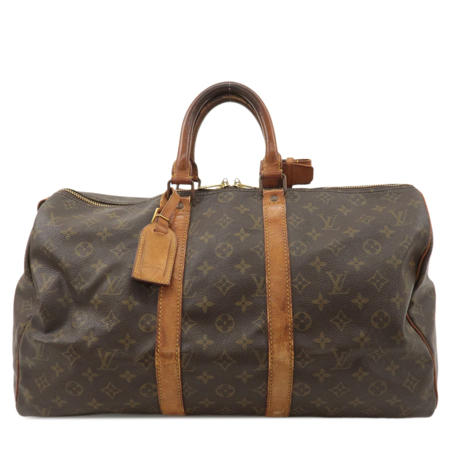 Louis-Vuitton-Monogram-Keep-All-45-Boston-Bag-Brown-M41428