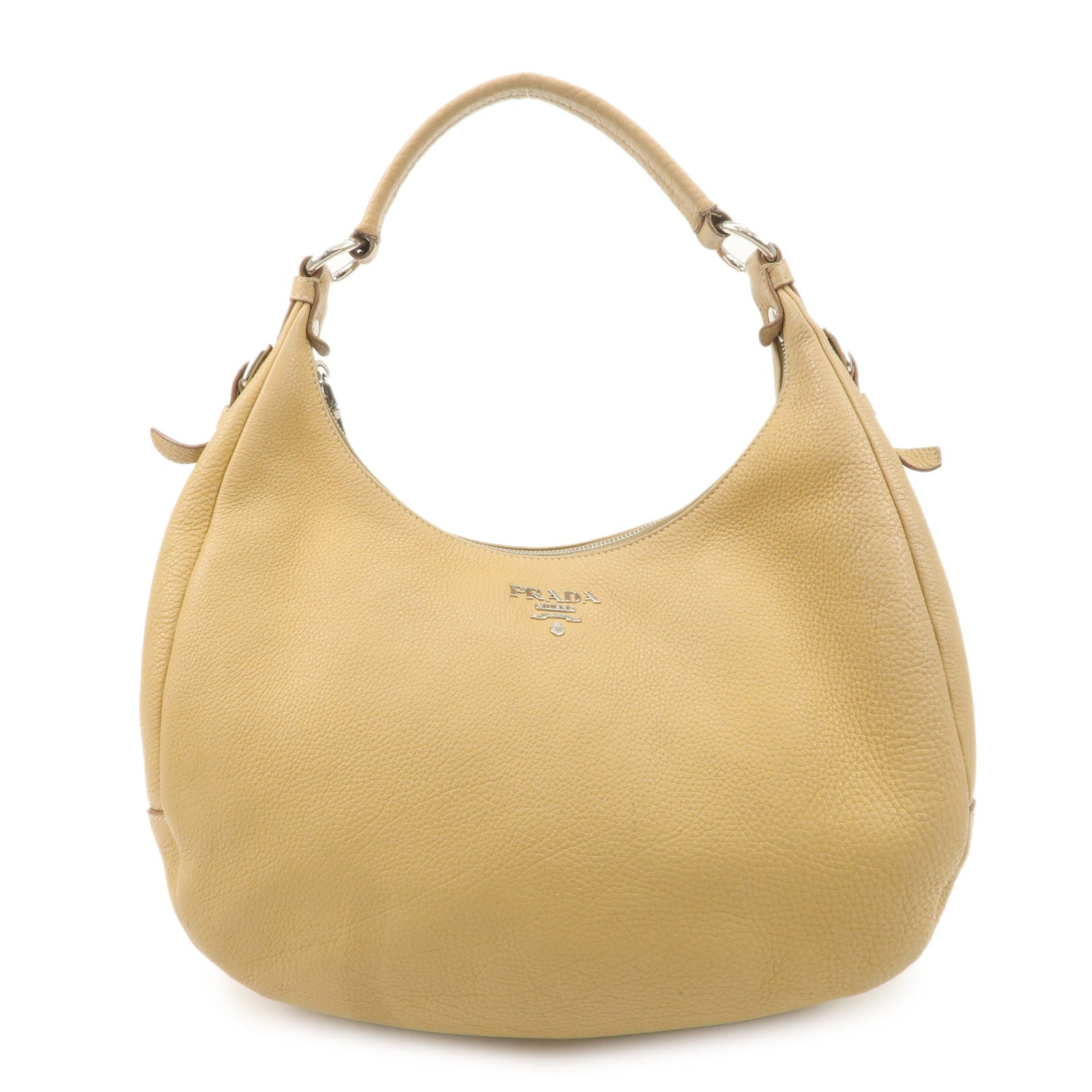 PRADA-Leather-Shoulder-Bag-Beige-BR4311