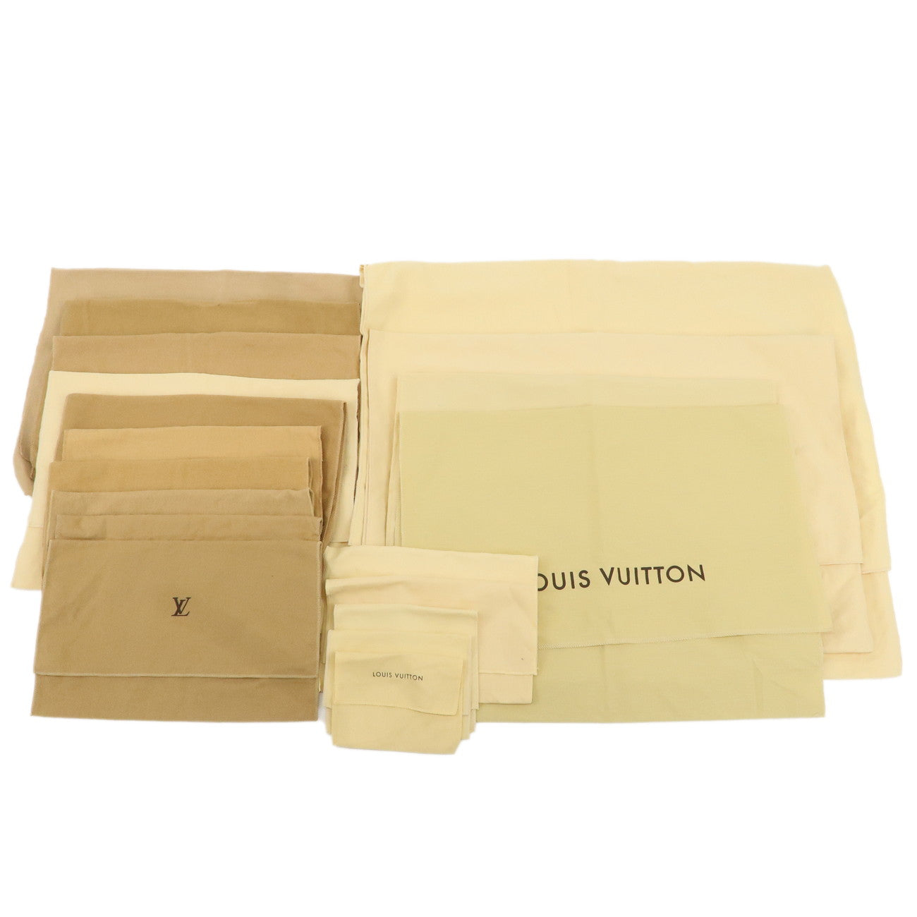 Louis-Vuitton-Set-of-19-Dust-Bag-Storage-Bag-Beige