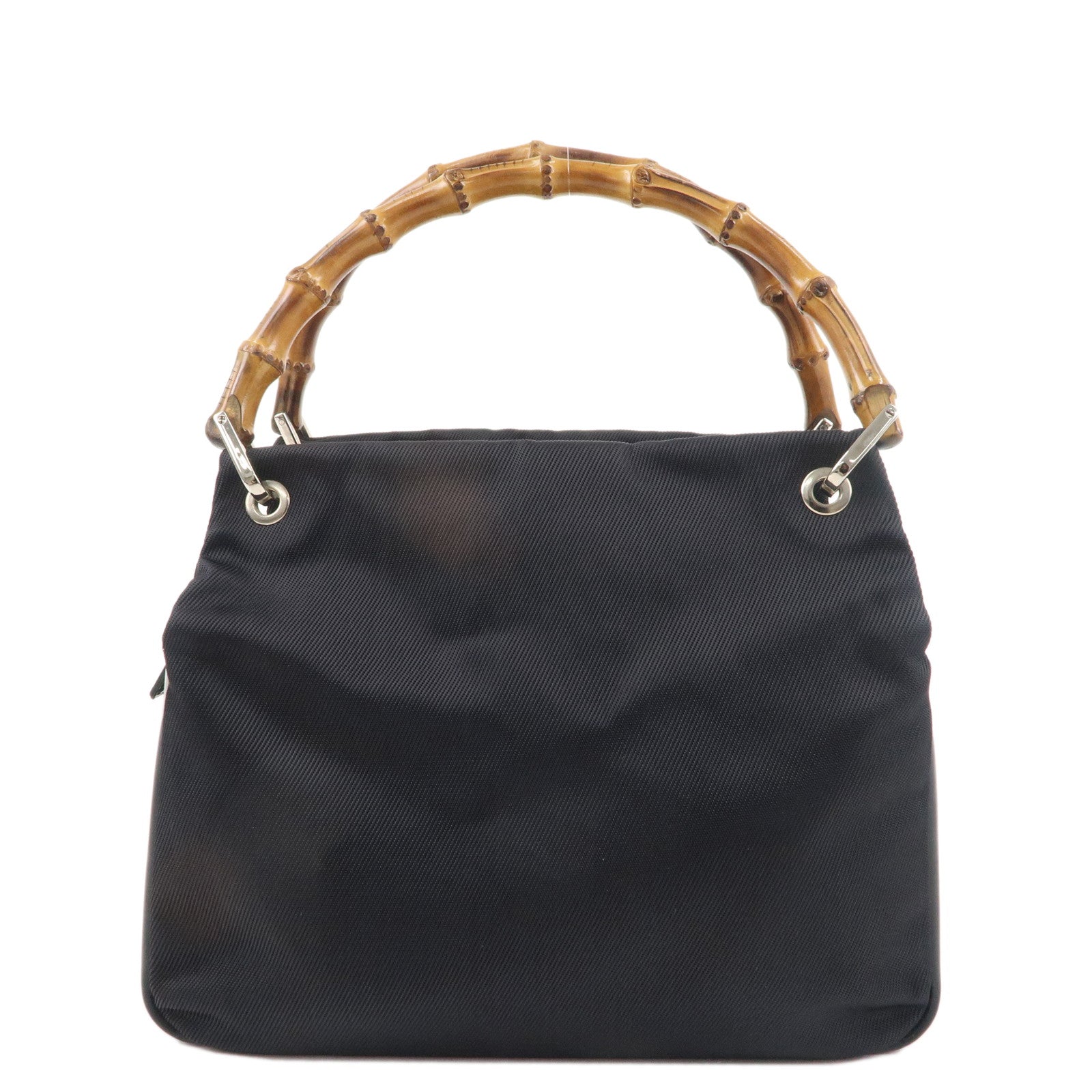 GUCCI-Bamboo-Nylon-Leather-Hand-Bag-Black-000.3444.0575