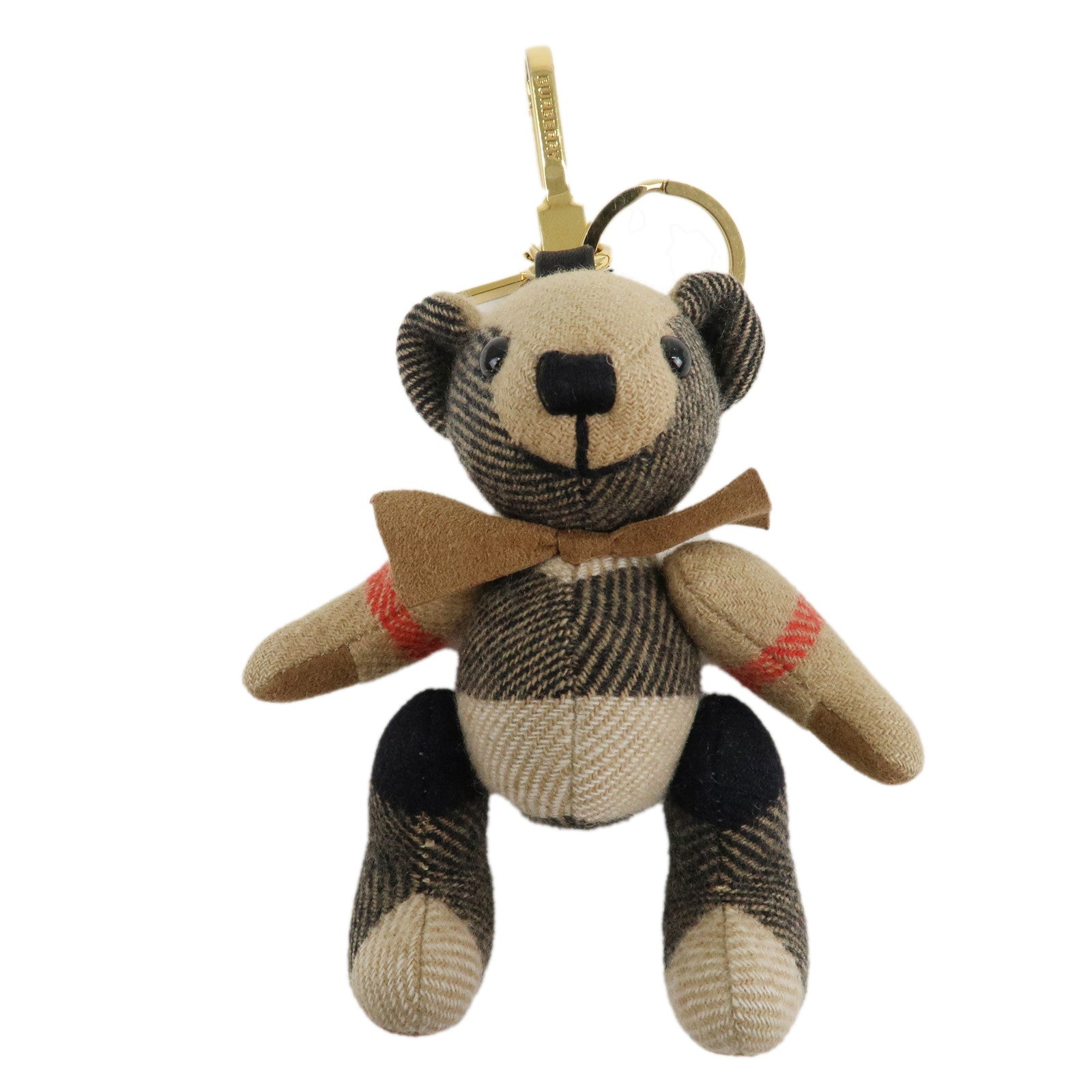 BURBERRY-Thomas-Bear-Bag-Charm-Key-Chain-Cashmere-Beige-Brown